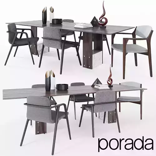 Dining chair and table Porada 