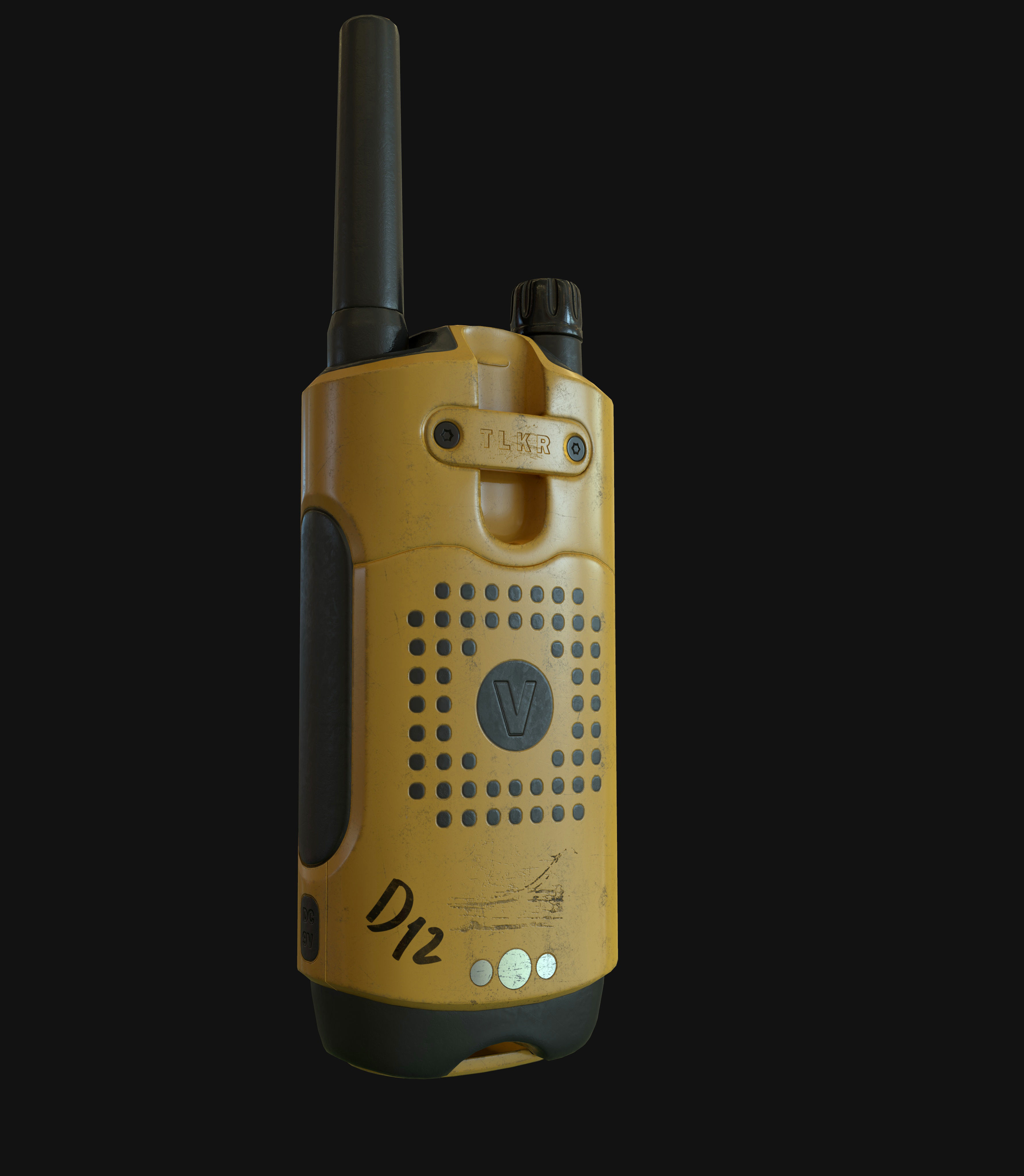 Walkie Talkie Low-poly 3D model_3