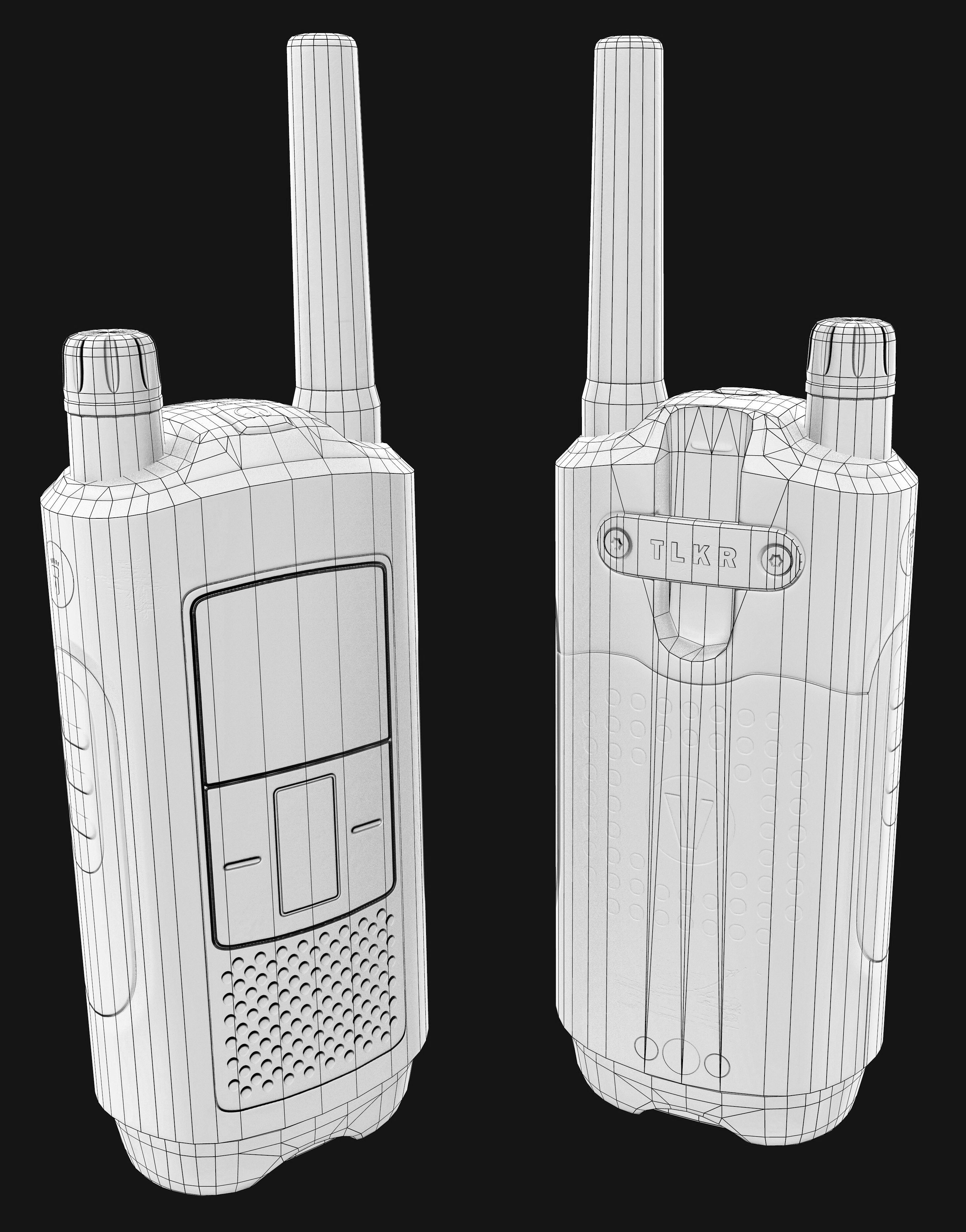 Walkie Talkie Low-poly 3D model_4