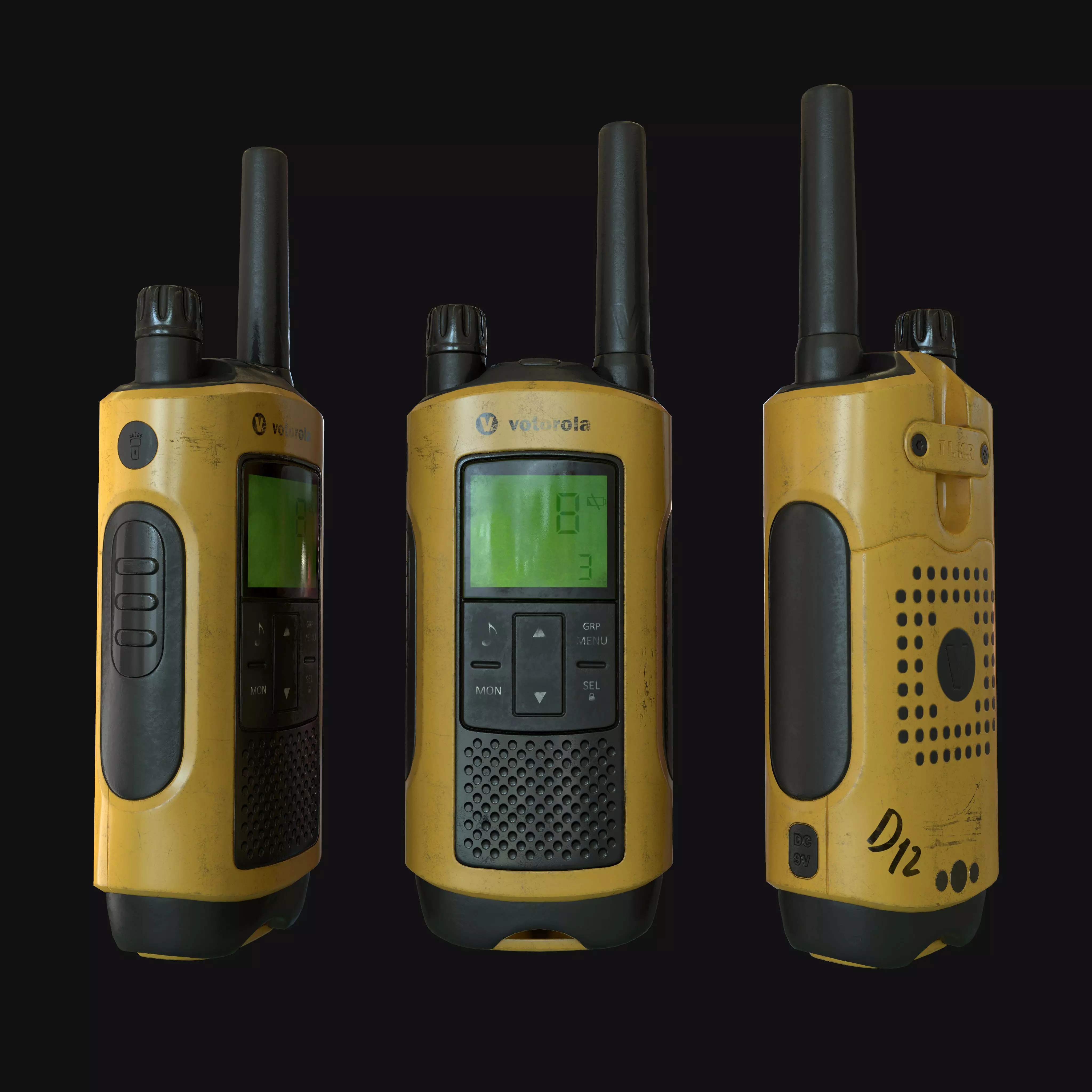 Walkie Talkie Low-poly 3D model_0