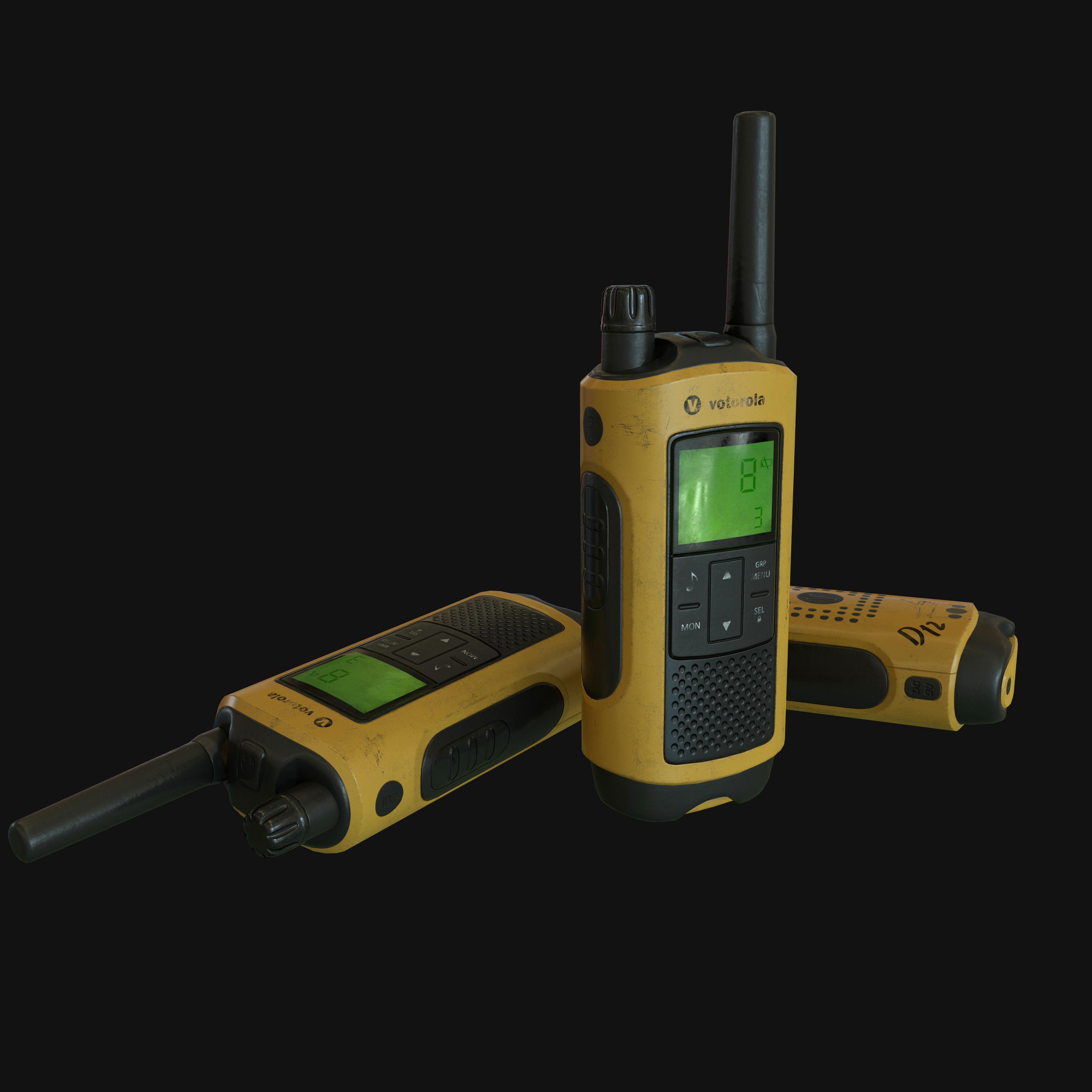 Walkie Talkie Low-poly 3D model_1