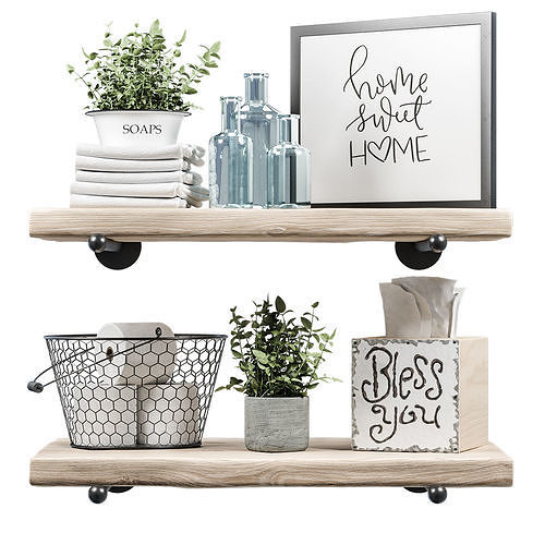 Farmhouse bath decor Set 2 3D model