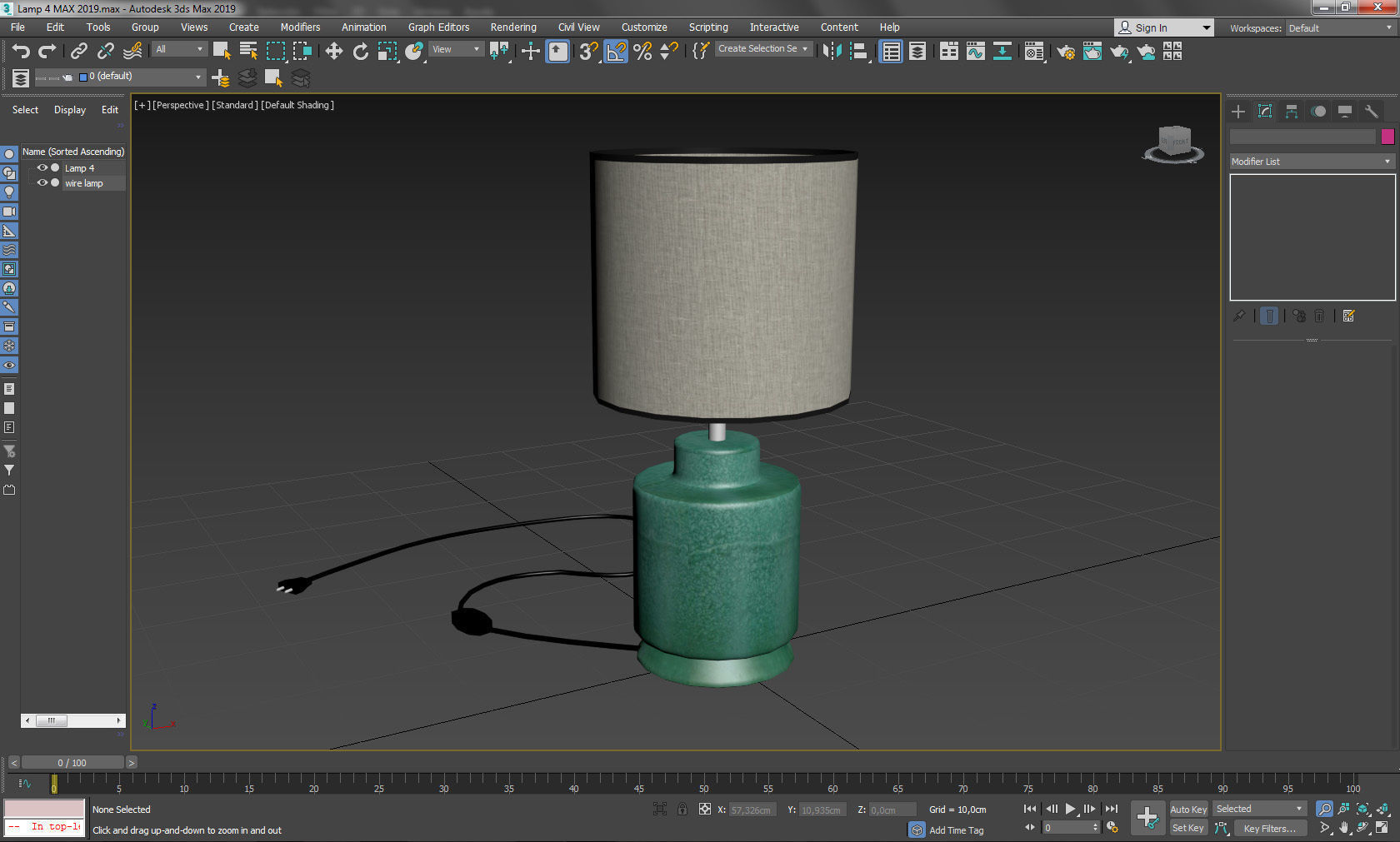 Modern Lamp 4 lowpoly Low-poly 3D model_6