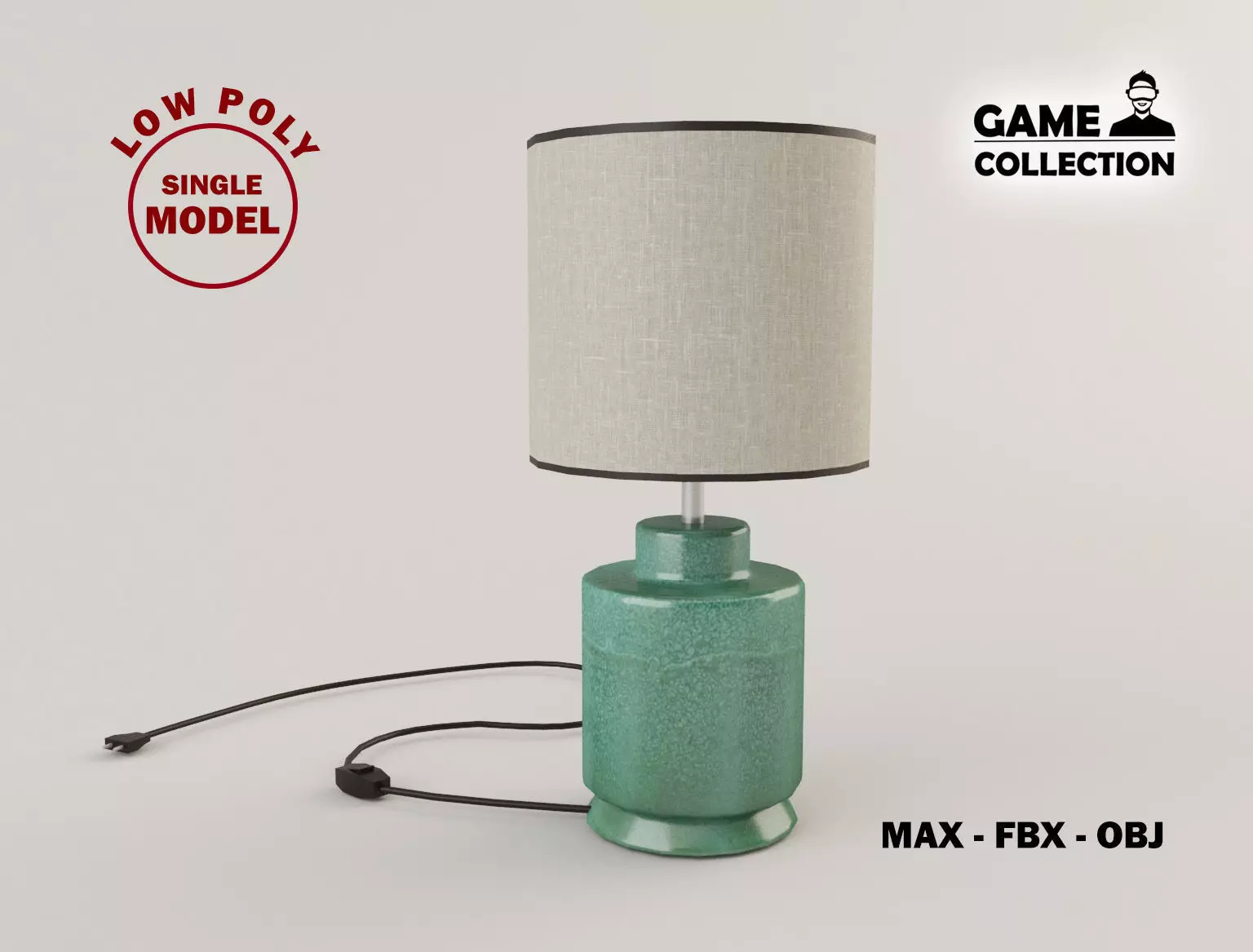 Modern Lamp 4 lowpoly Low-poly 3D model_0