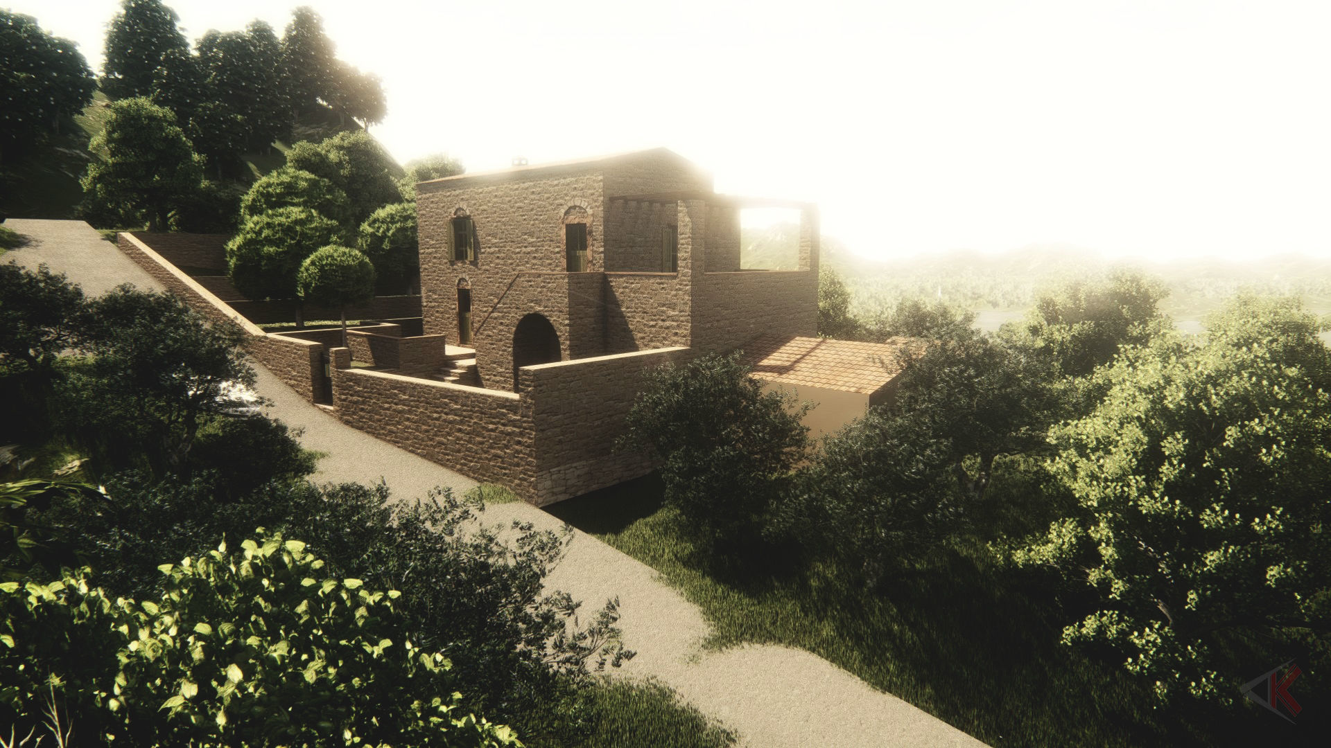 Greek House in provence 3D model_6