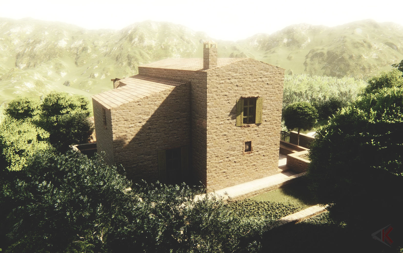 Greek House in provence 3D model_3