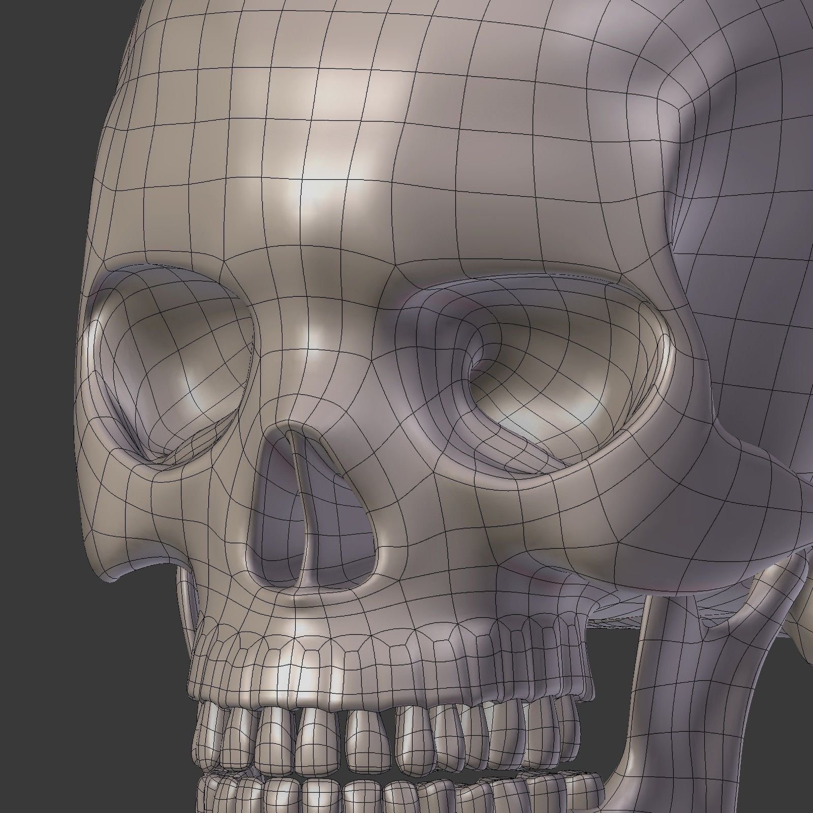 Skull Low-poly 3D model_17