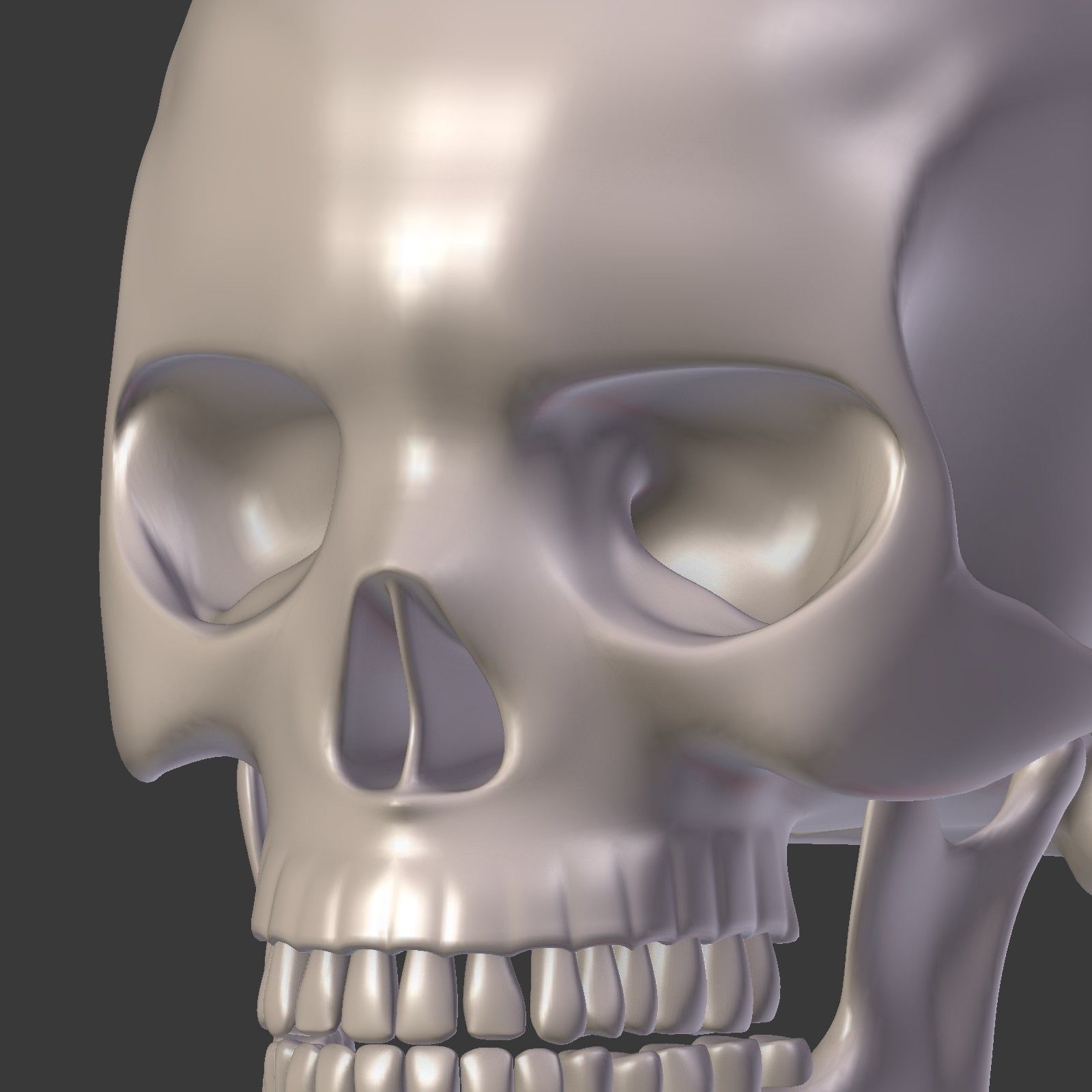 Skull Low-poly 3D model_16
