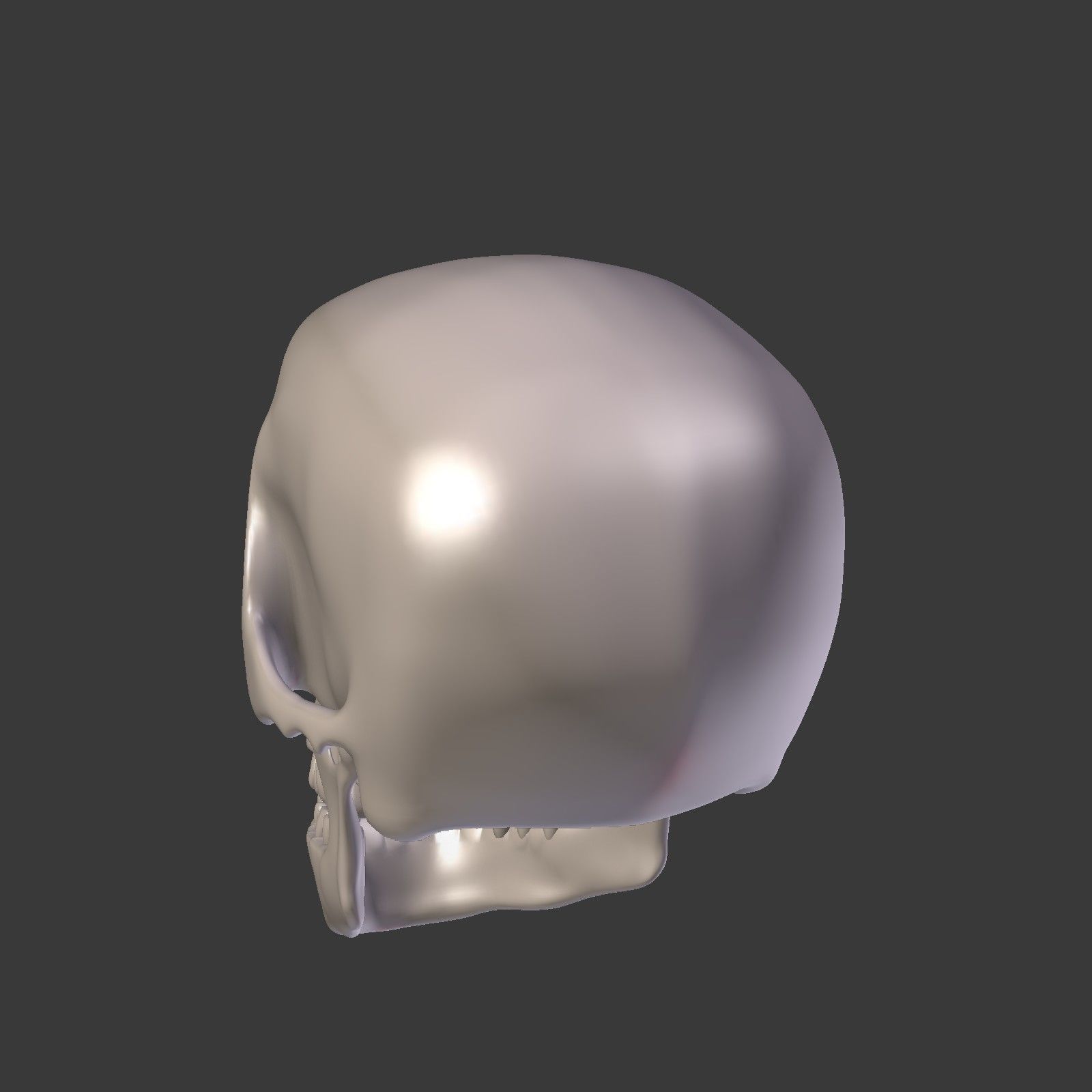 Skull Low-poly 3D model_8