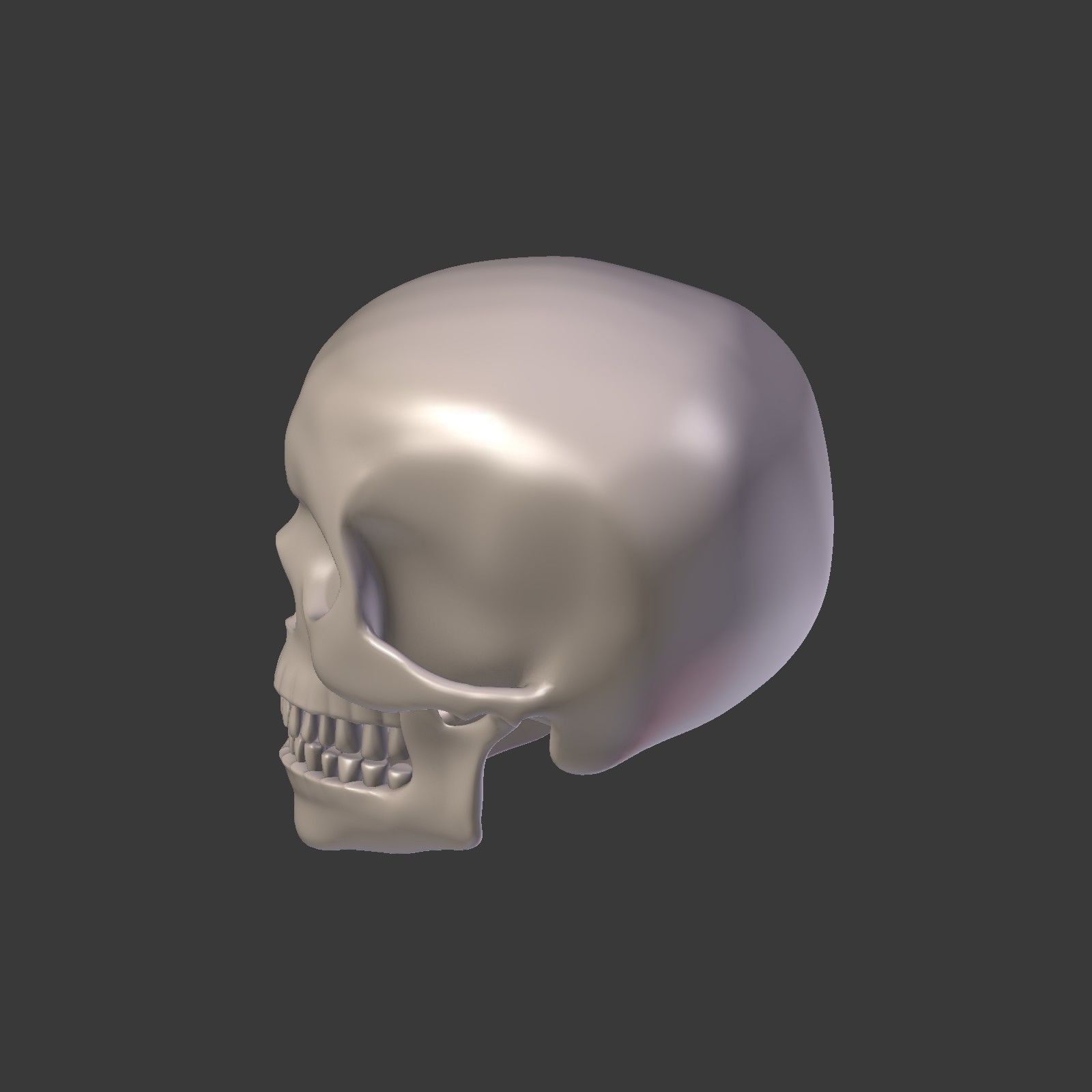 Skull Low-poly 3D model_6