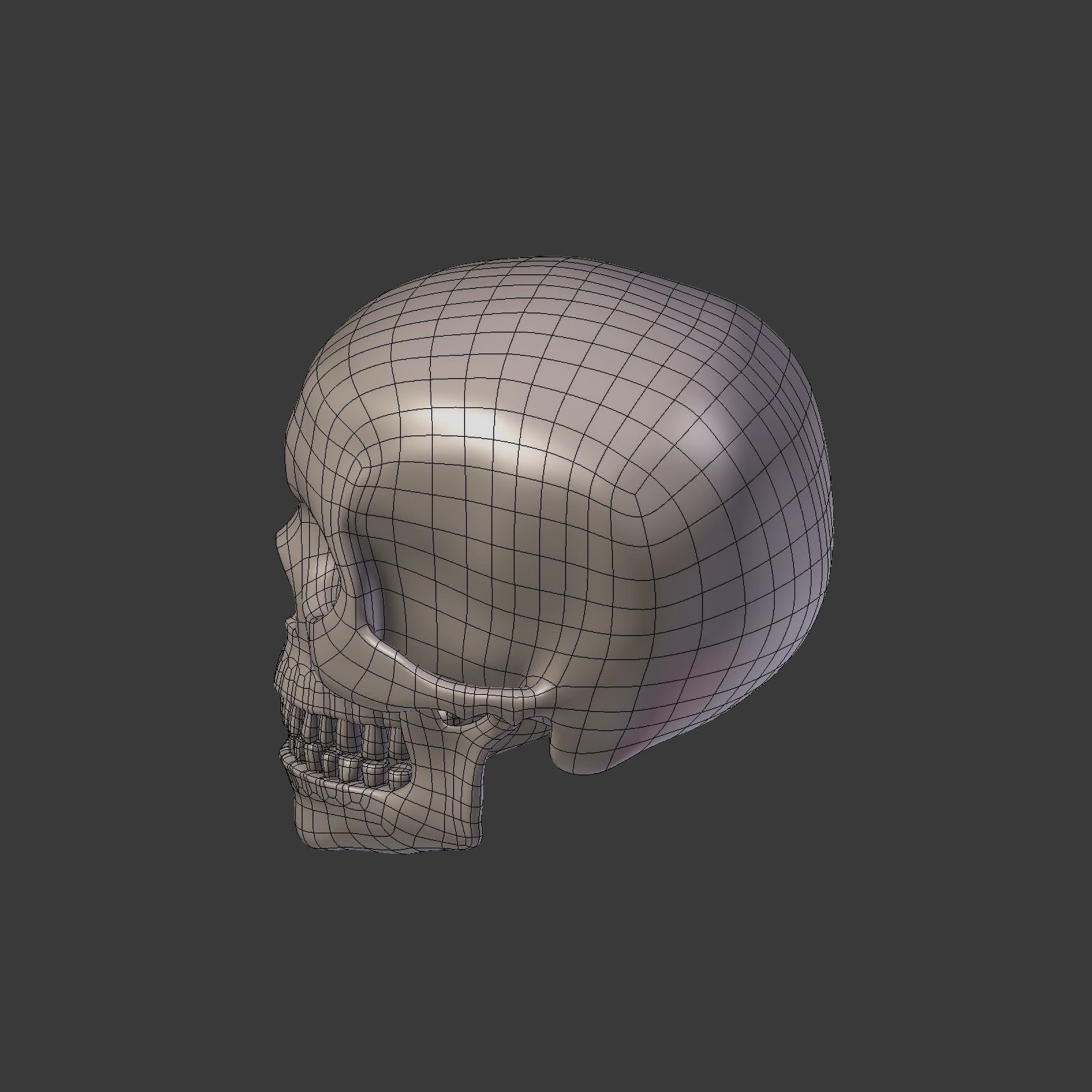 Skull Low-poly 3D model_7