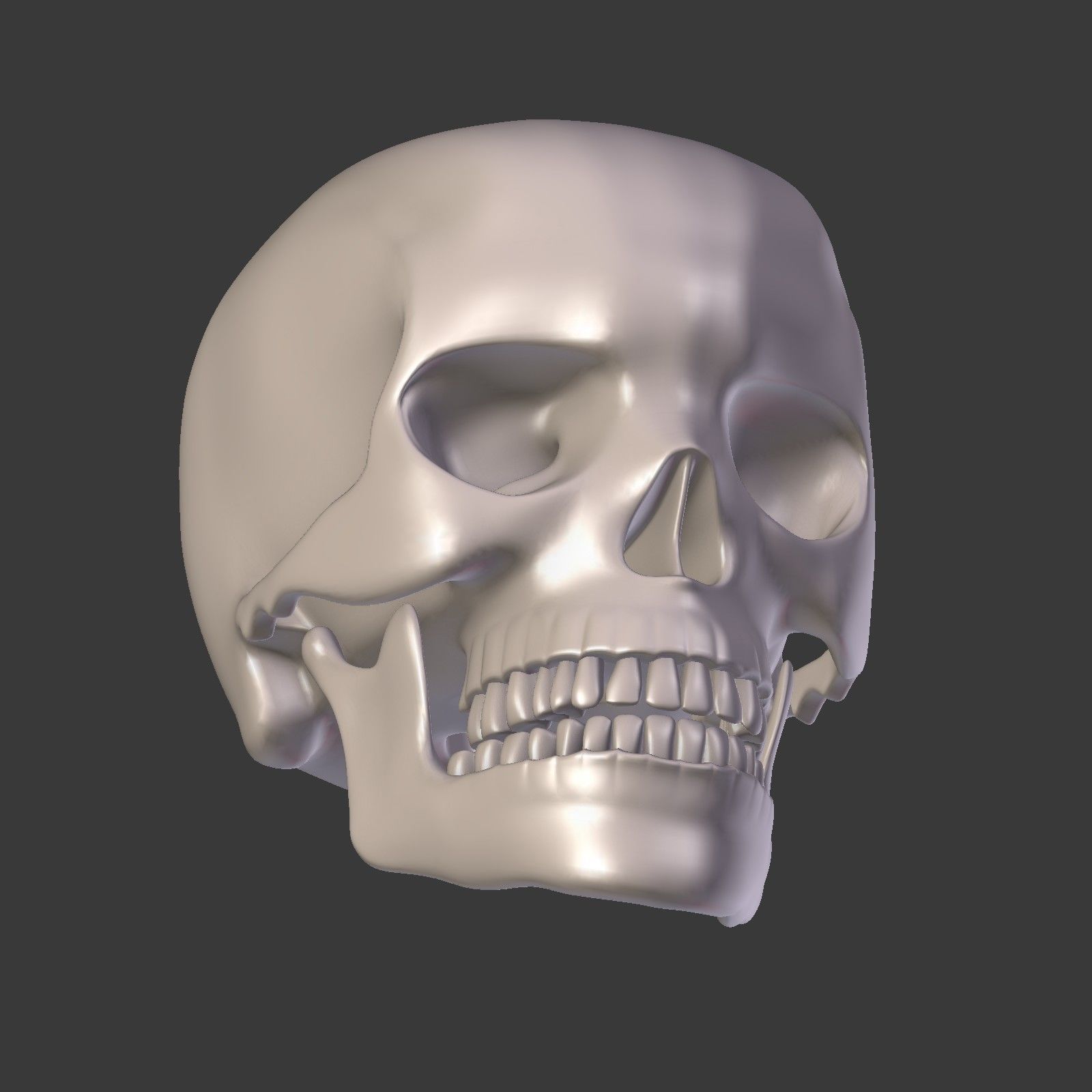 Skull Low-poly 3D model_14