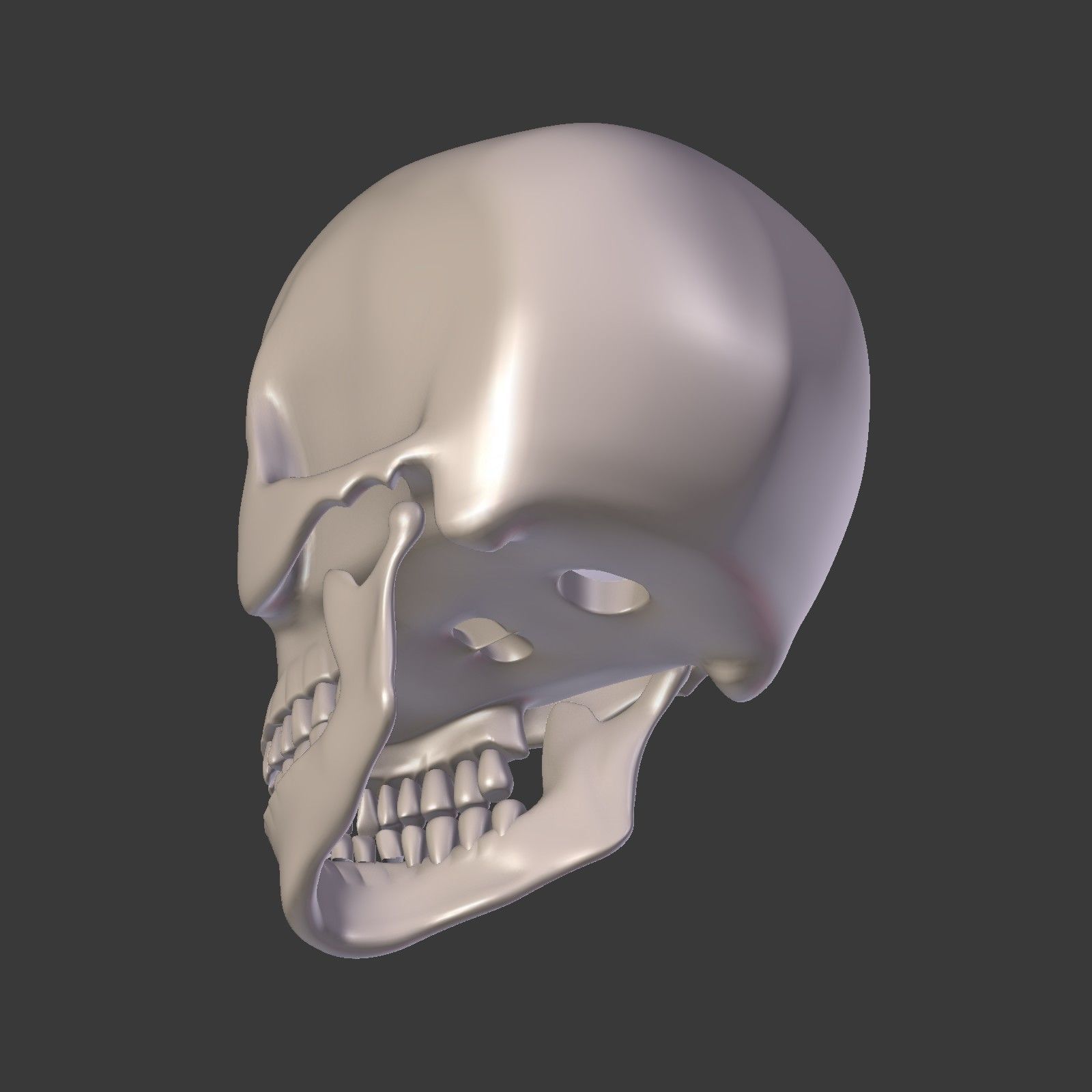 Skull Low-poly 3D model_10