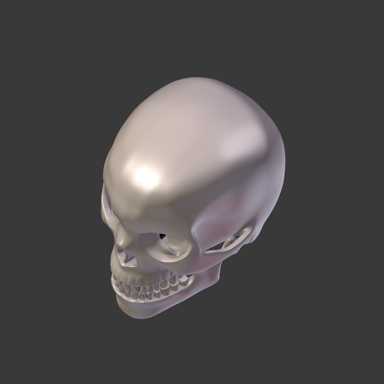 Skull Low-poly 3D model_12