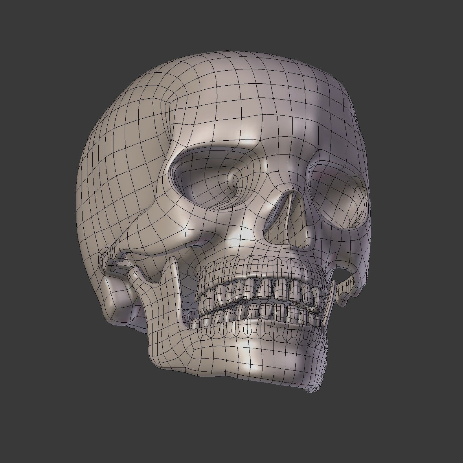 Skull Low-poly 3D model_15