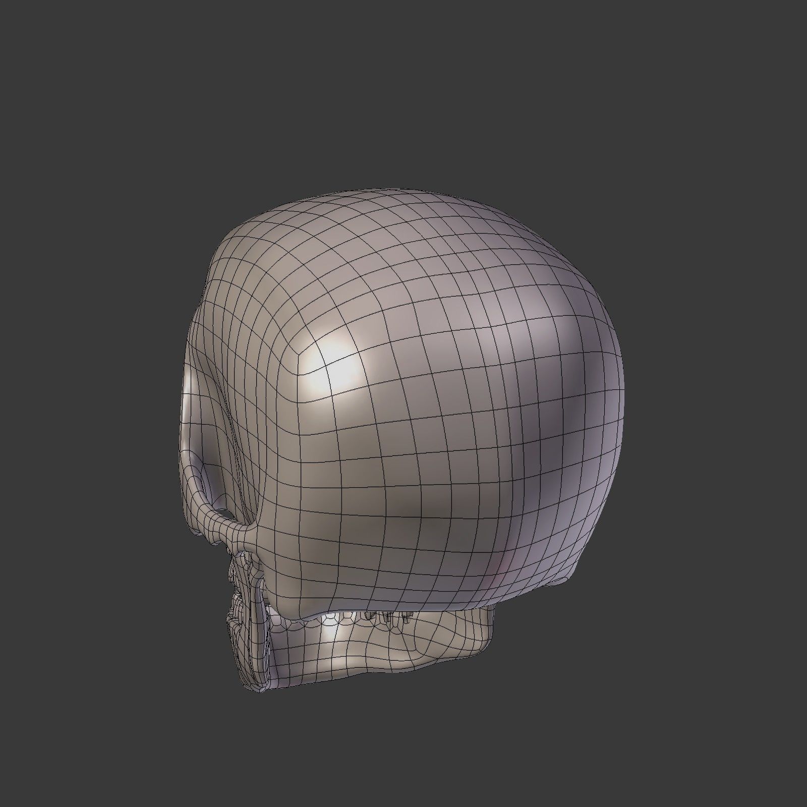 Skull Low-poly 3D model_9