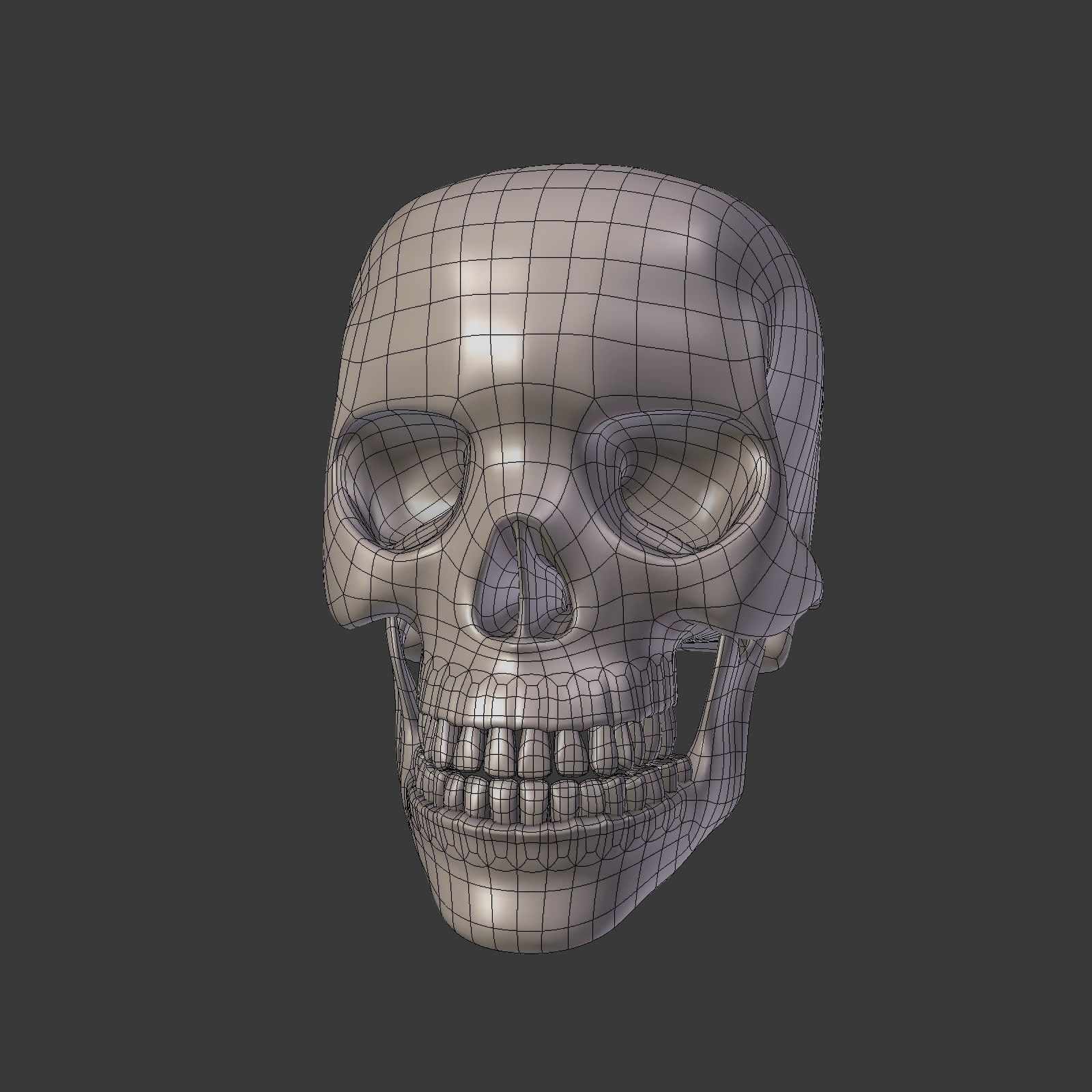 Skull Low-poly 3D model_2