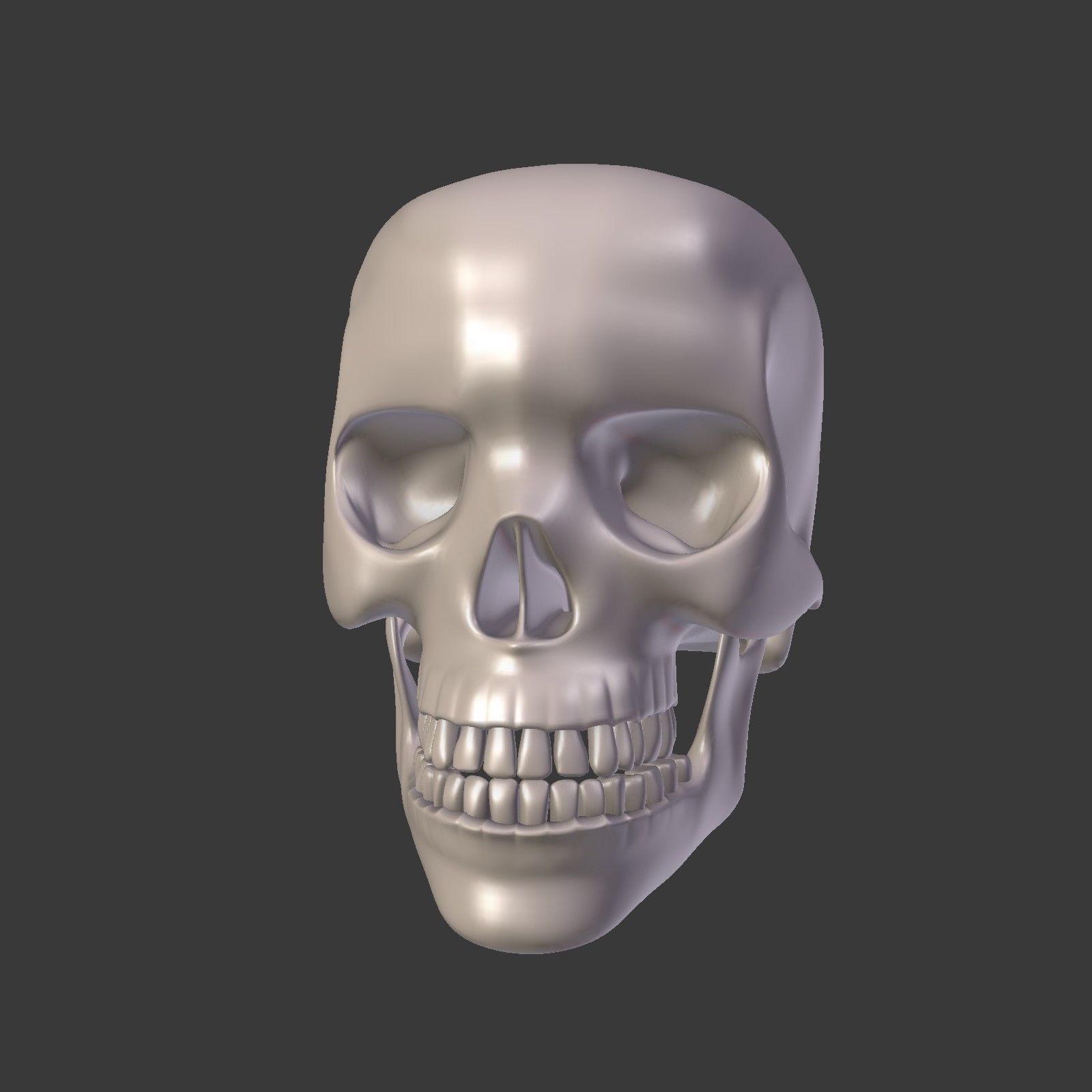 Skull Low-poly 3D model_1