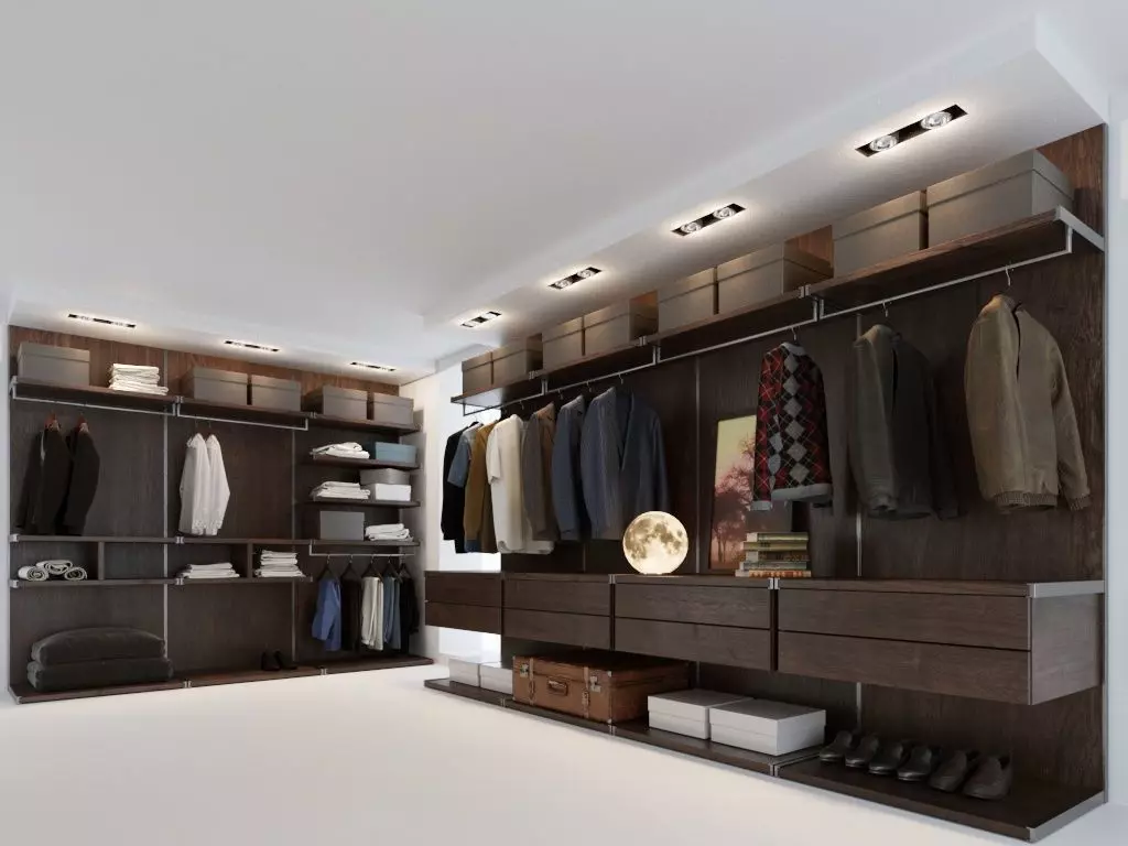 Wardrobe walk in closet design 3D model