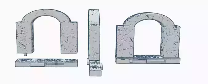 Terra-Play Adventure Tiles - Archway and Connector Piece Free 3D print model