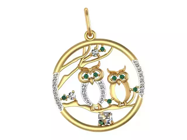 Pendant Two Owls