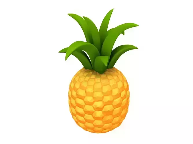 Pineapple Low-poly 3D model