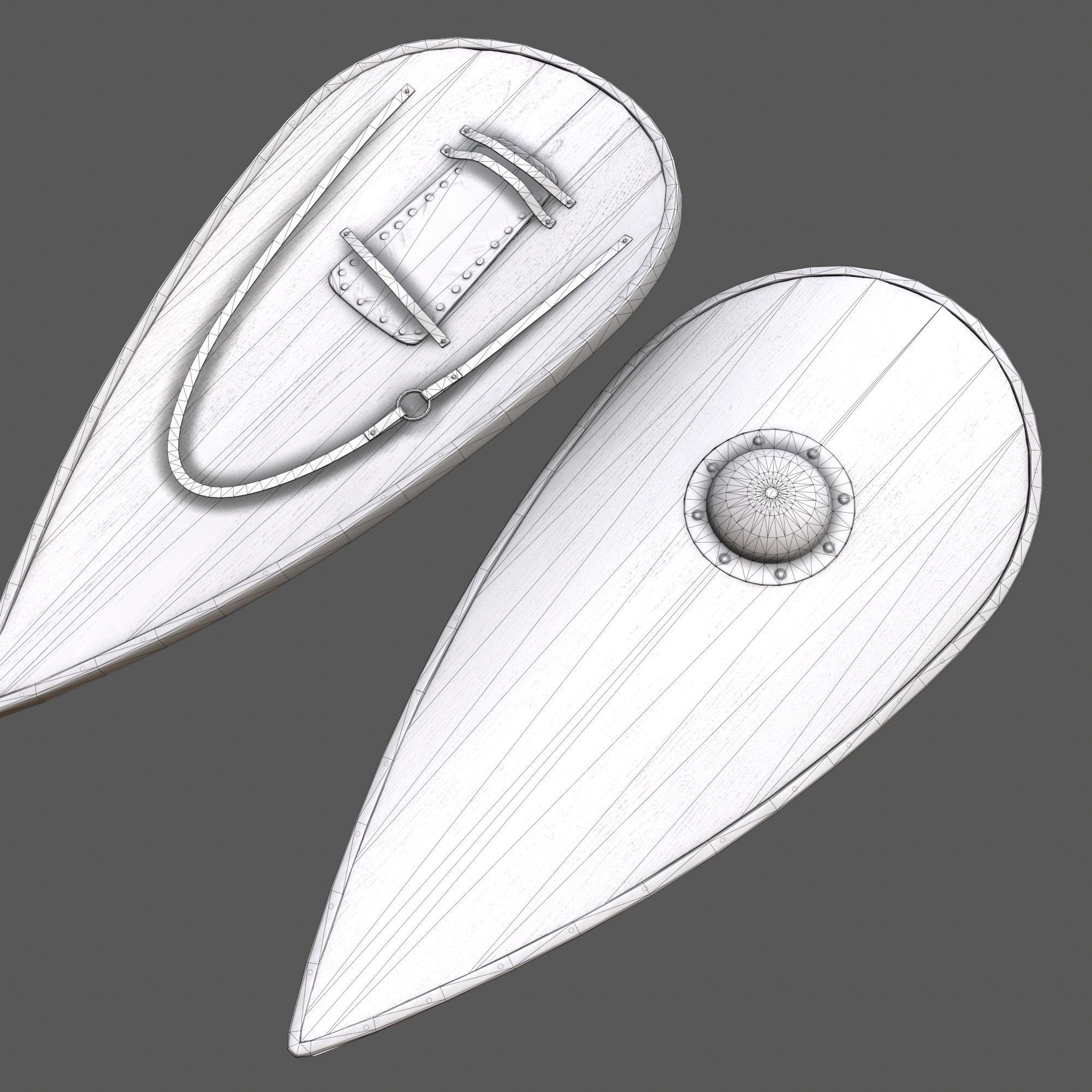 shield Low-poly 3D model_6