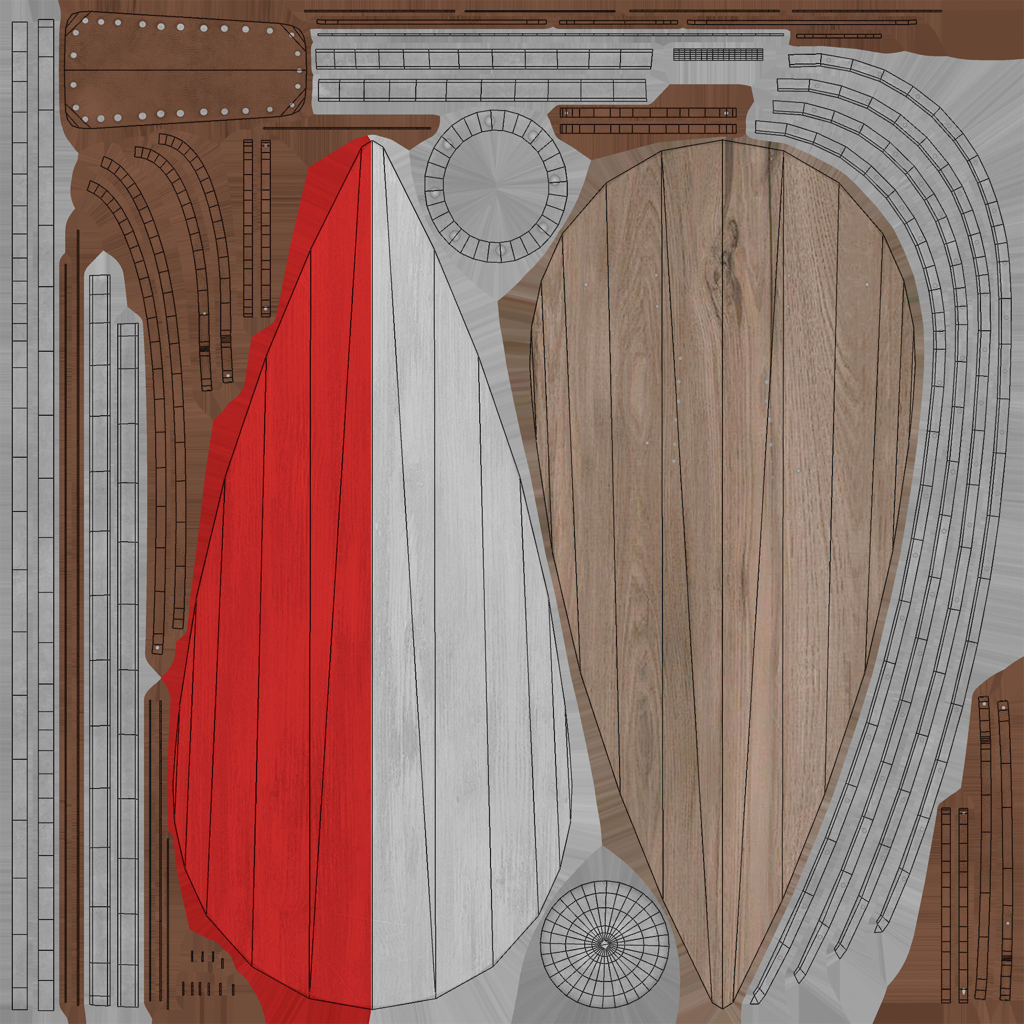 shield Low-poly 3D model_7