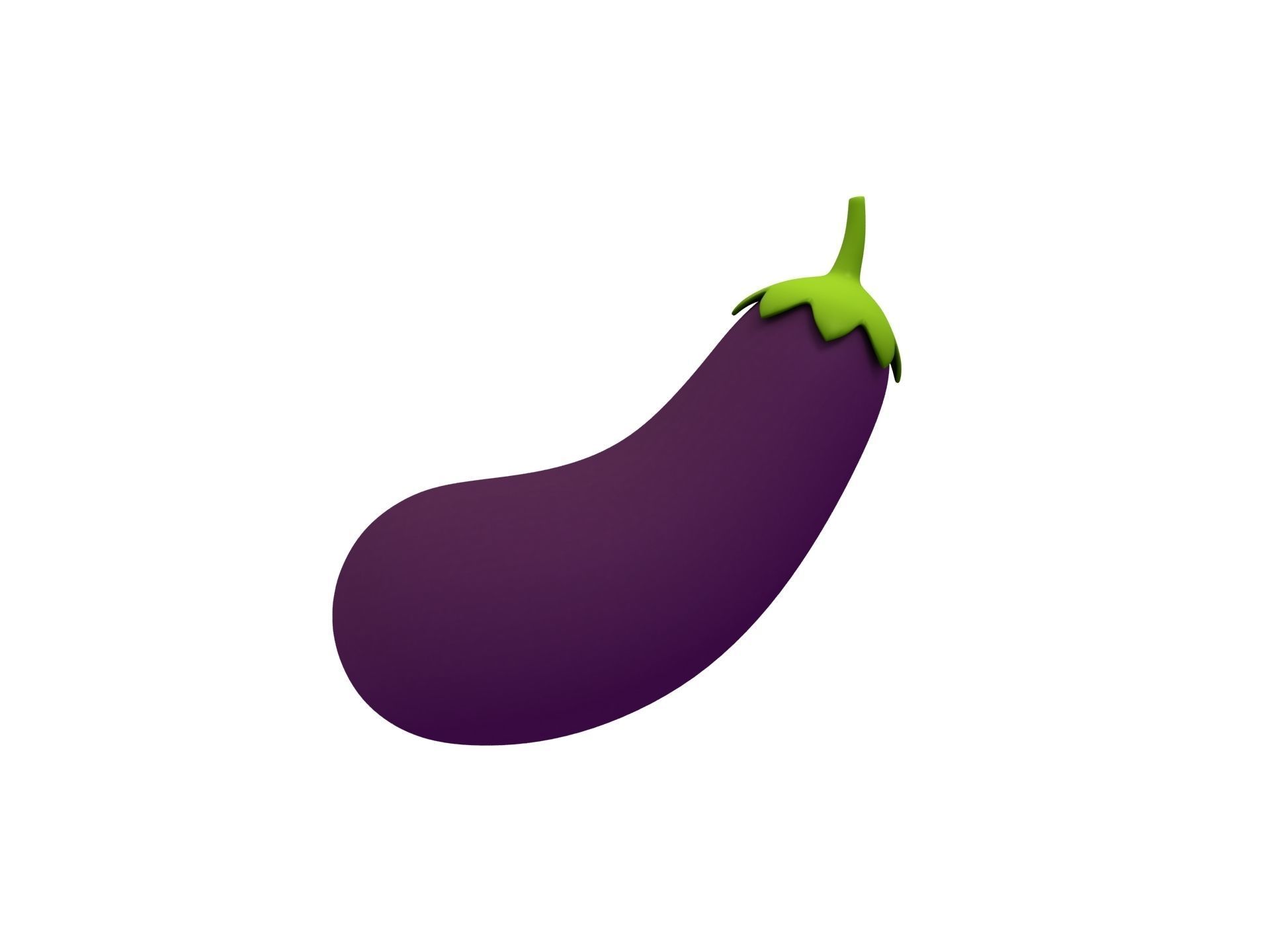 Eggplant Low-poly 3D model_4
