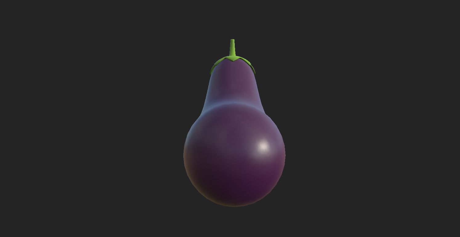 Eggplant Low-poly 3D model_15