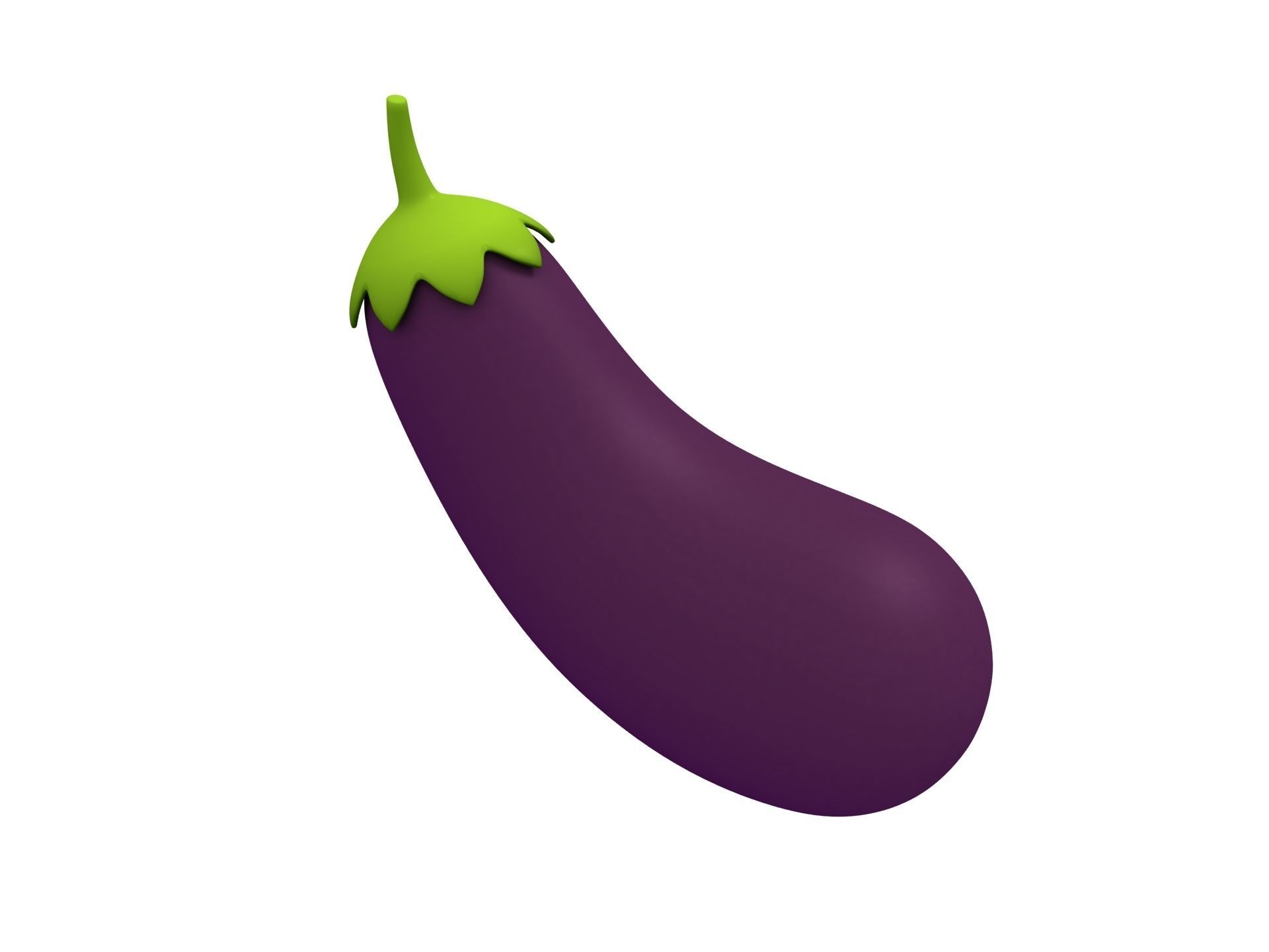 Eggplant Low-poly 3D model_6