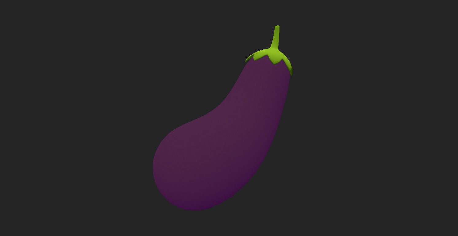 Eggplant Low-poly 3D model_12