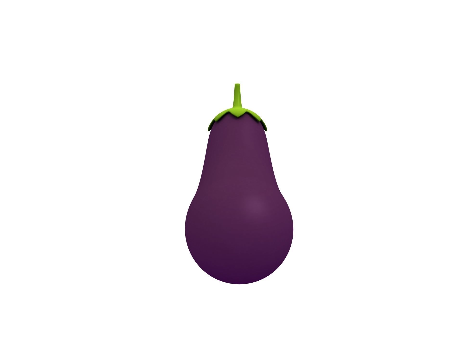 Eggplant Low-poly 3D model_1