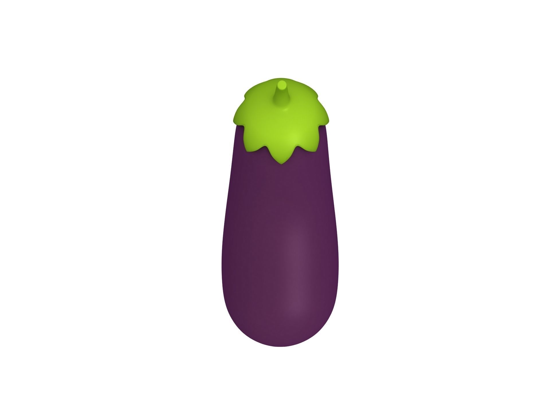Eggplant Low-poly 3D model_5