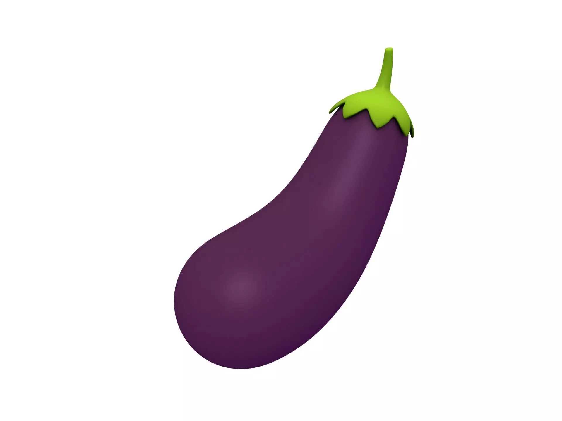 Eggplant Low-poly 3D model_0