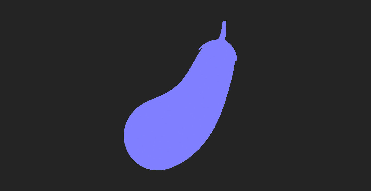 Eggplant Low-poly 3D model_13