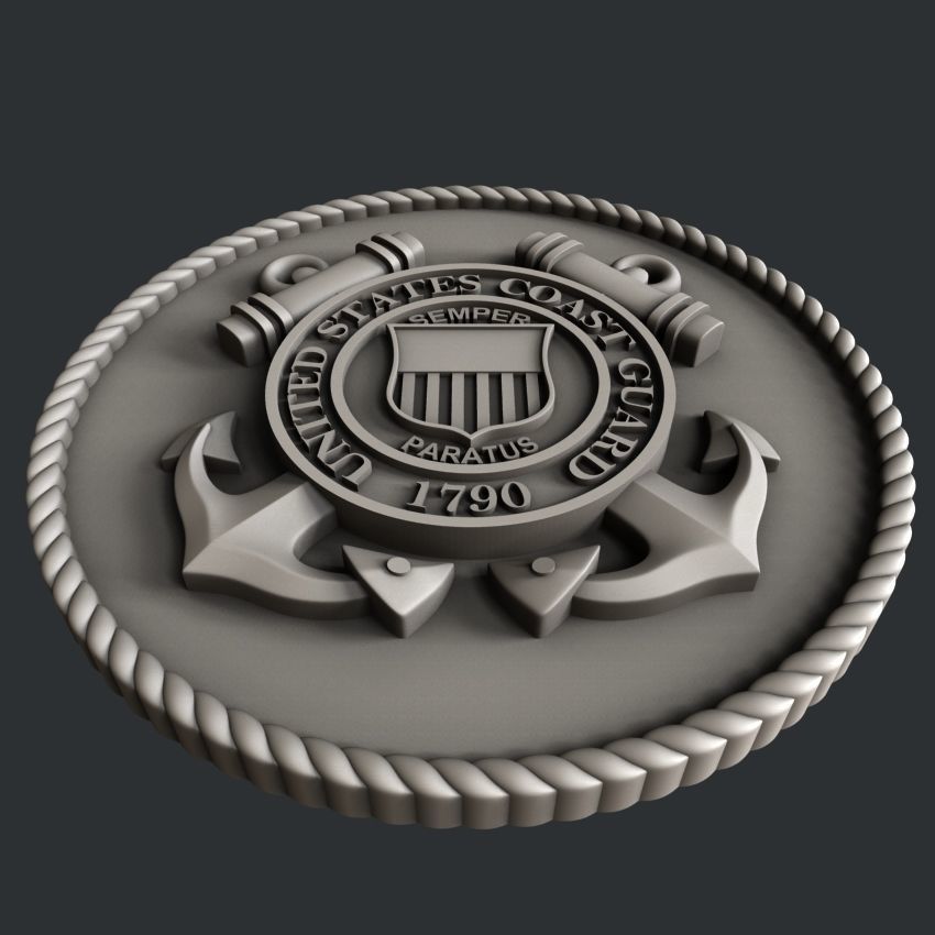3d STL models for CNC router Coast Guard 3D model_3