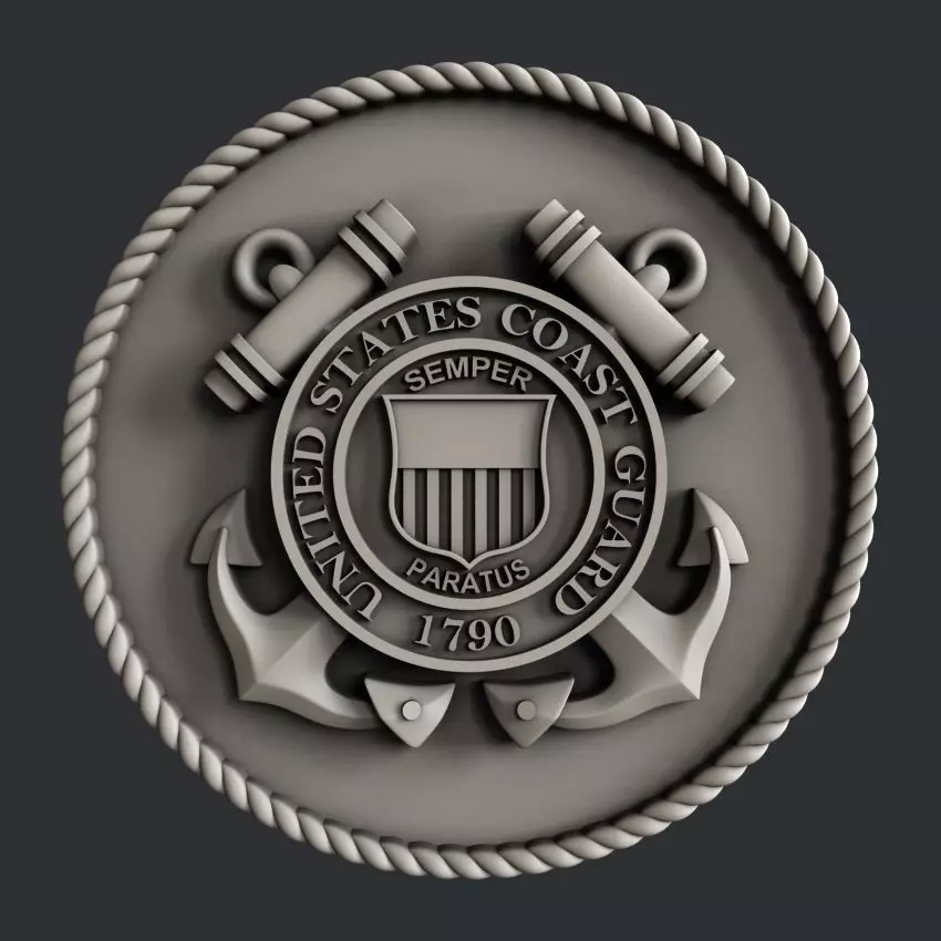 3d STL models for CNC router Coast Guard 3D model_0