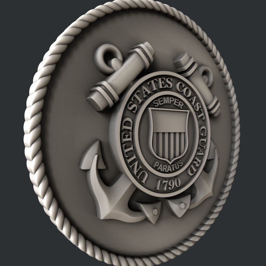 3d STL models for CNC router Coast Guard 3D model_1