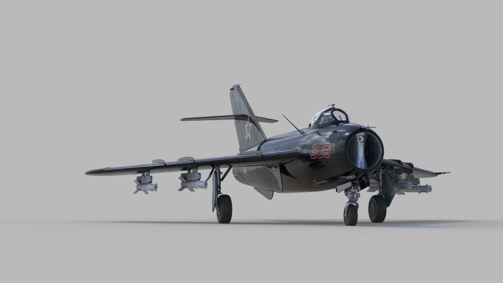Mig 17 3D model_2