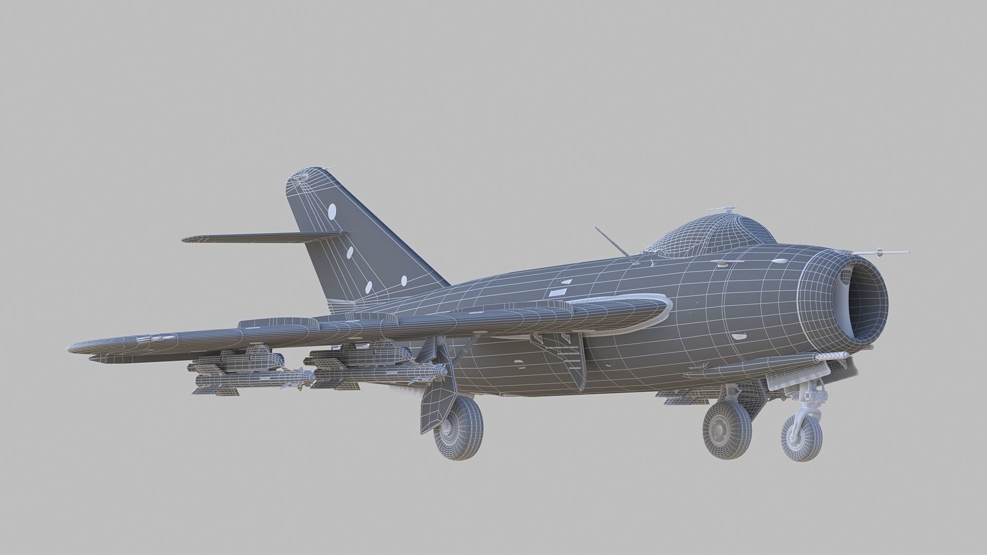 Mig 17 3D model_7