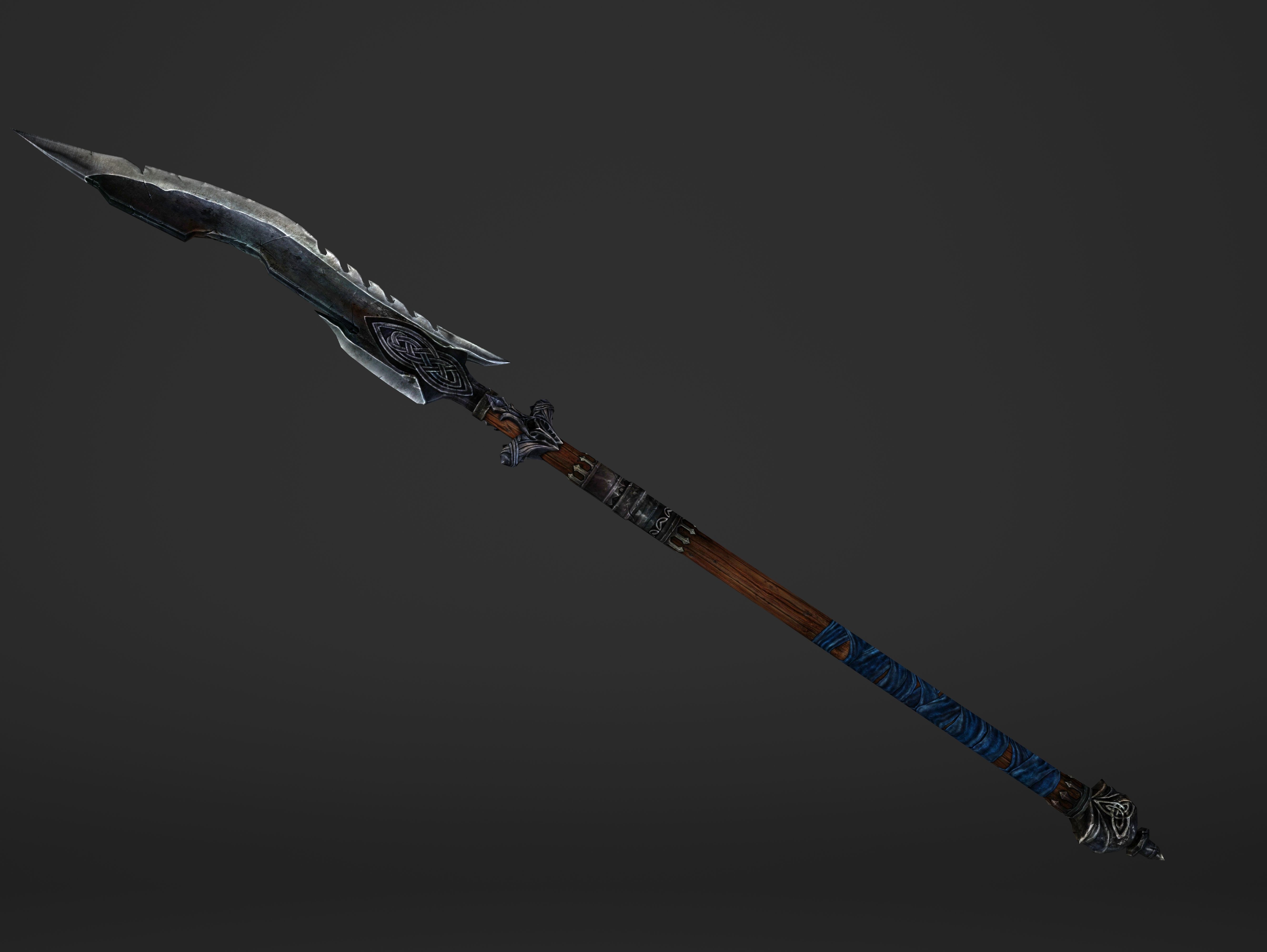Saw Spear Head Low-poly 3D model_12