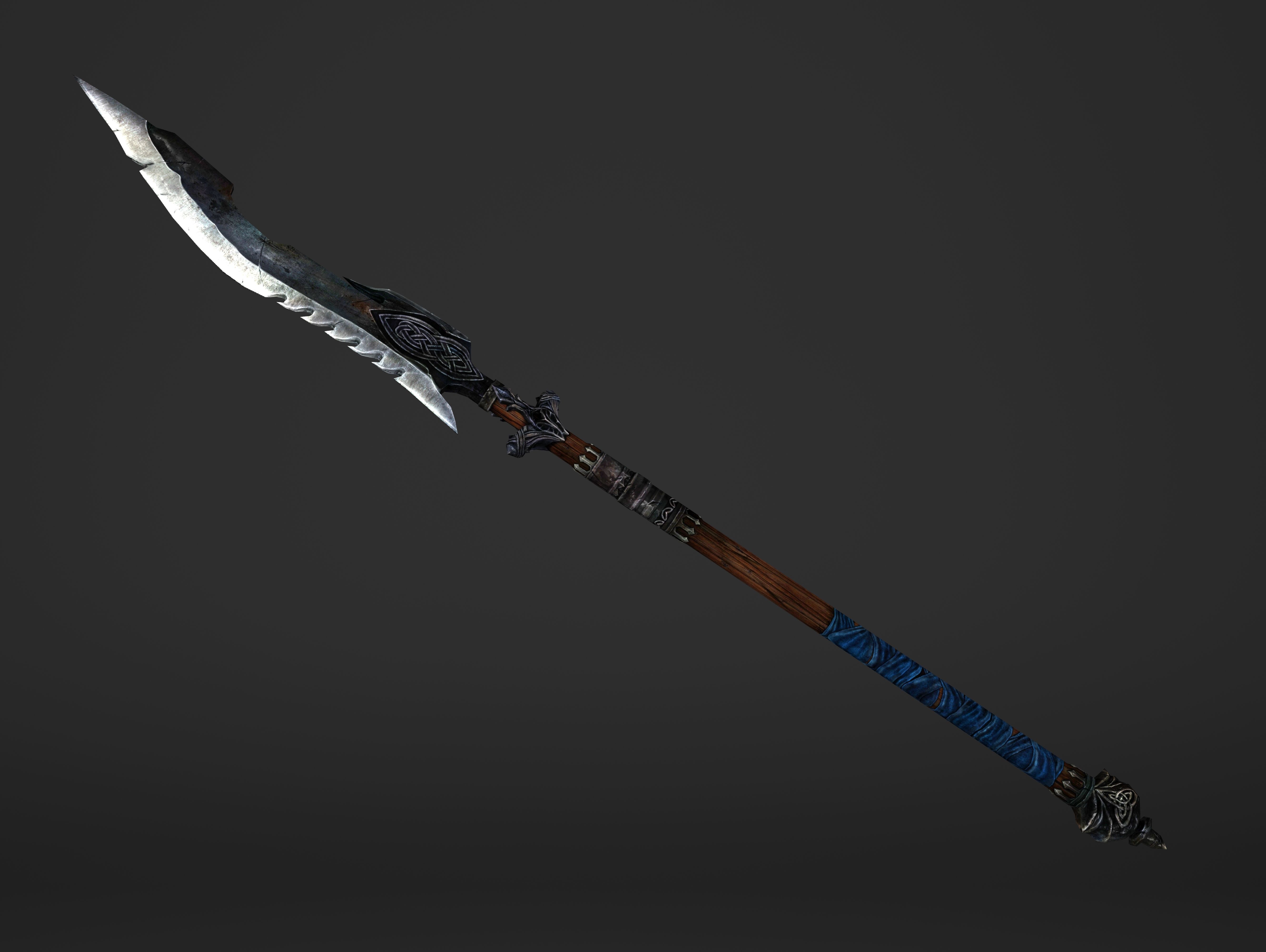 Saw Spear Head Low-poly 3D model_2