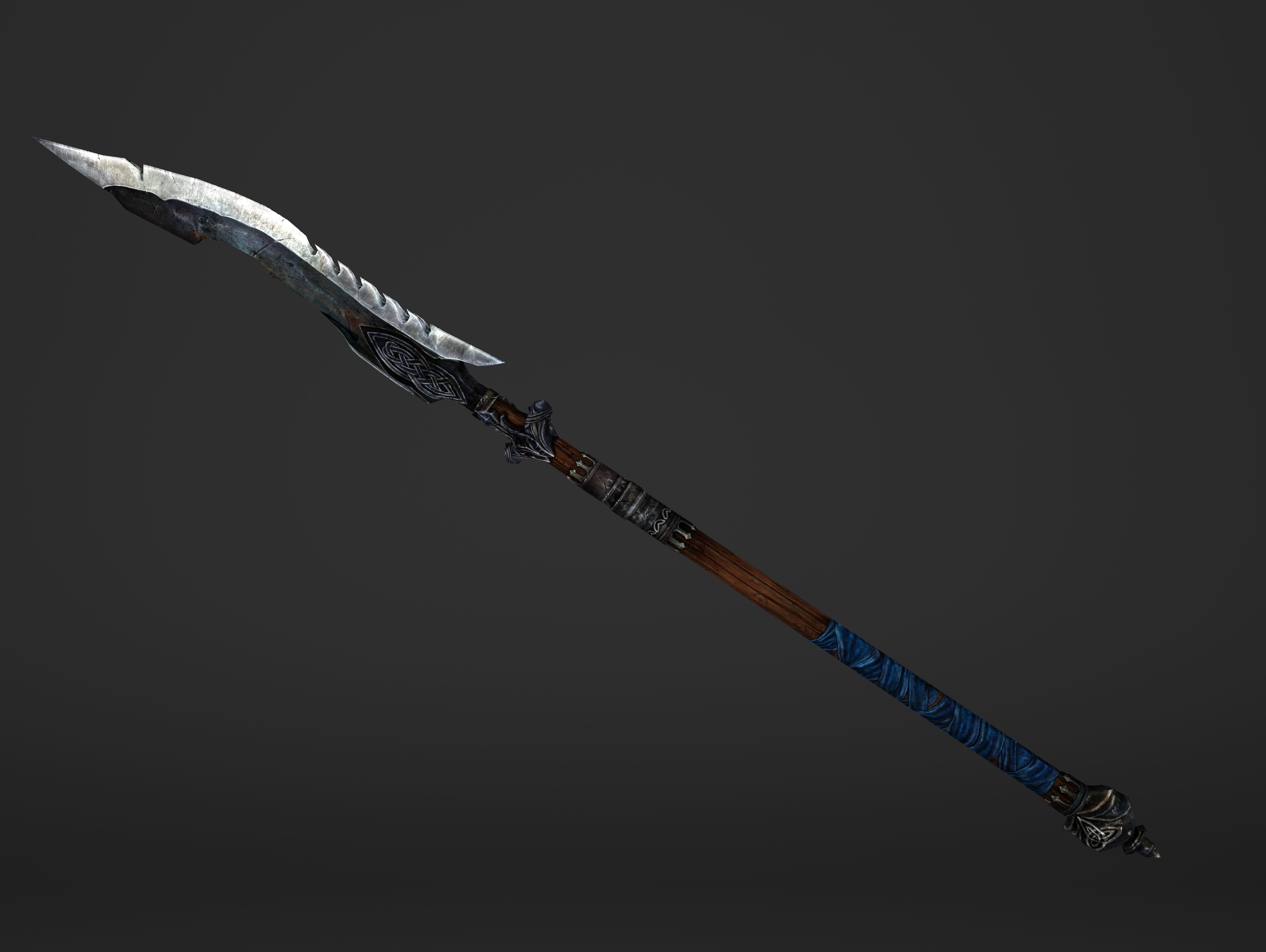 Saw Spear Head Low-poly 3D model_8