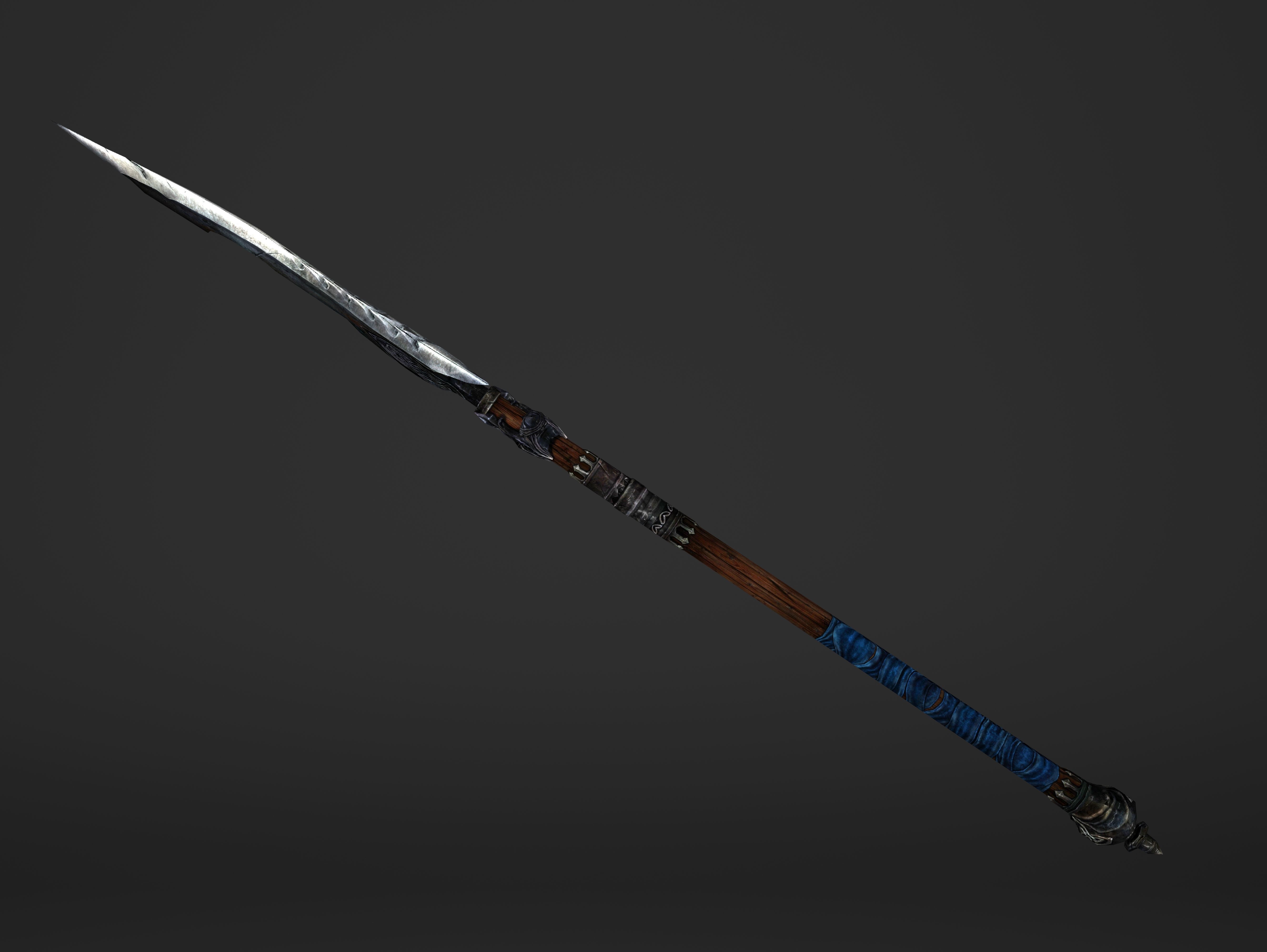 Saw Spear Head Low-poly 3D model_6