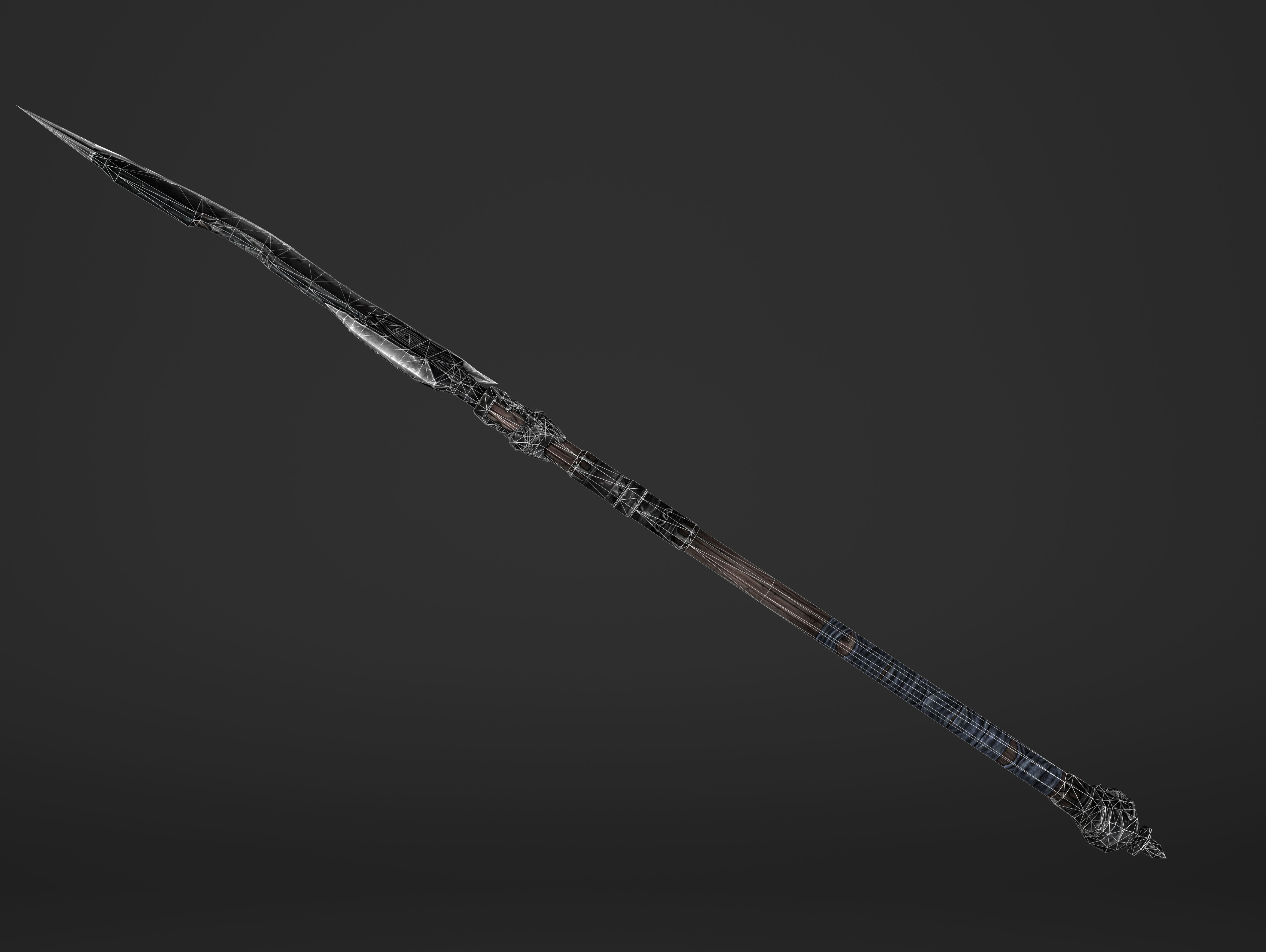 Saw Spear Head Low-poly 3D model_15