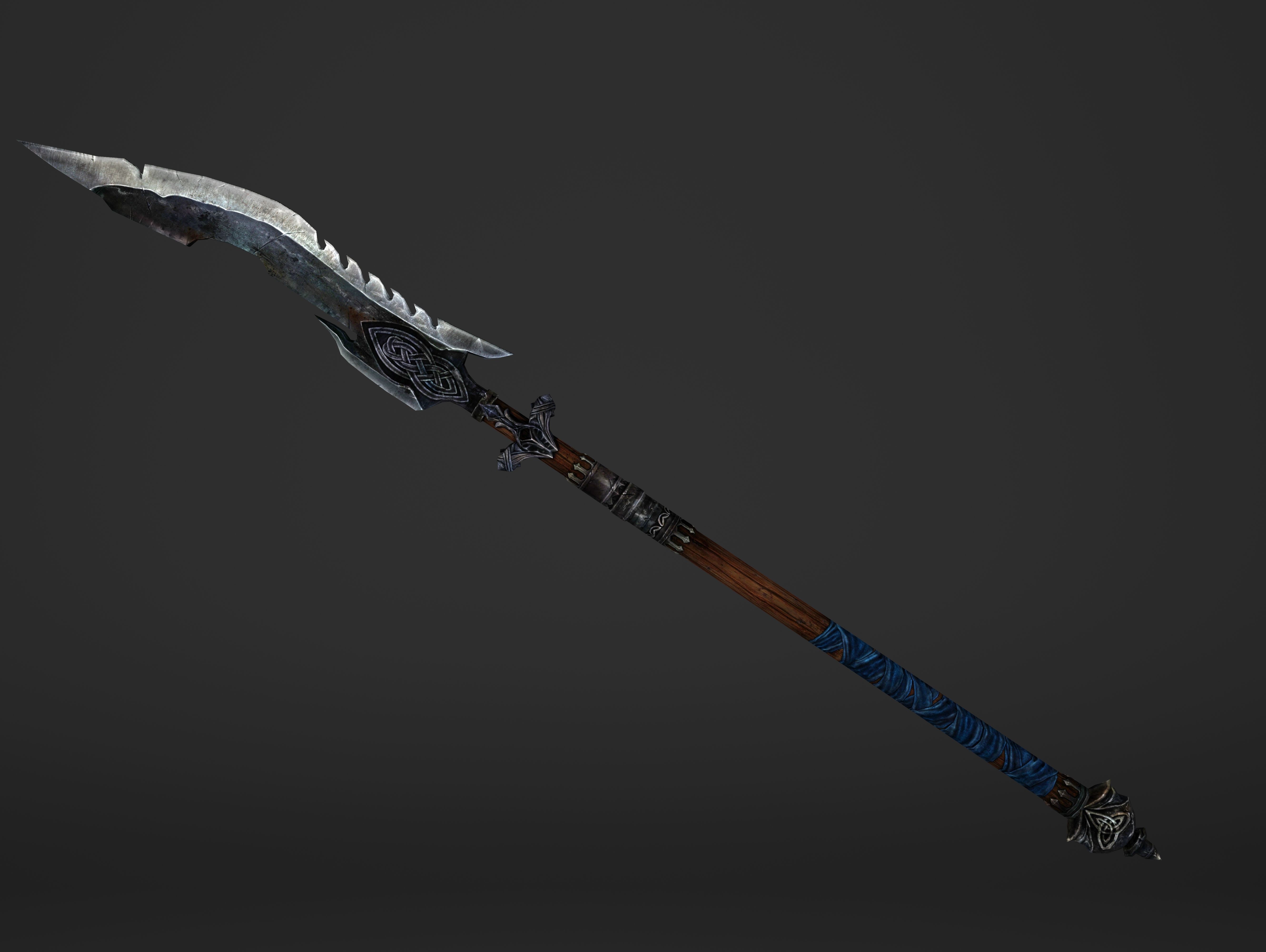 Saw Spear Head Low-poly 3D model_10