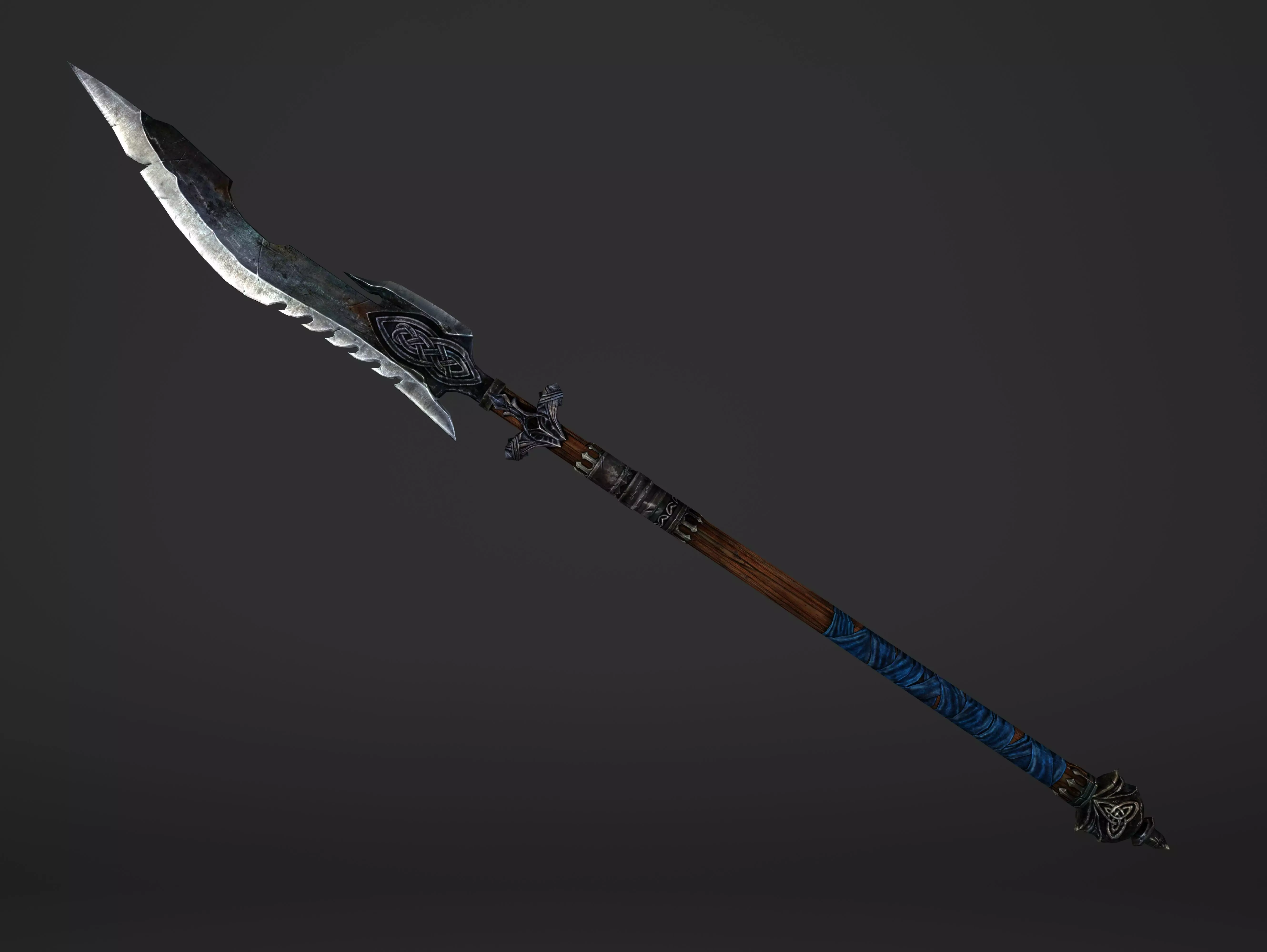 Saw Spear Head Low-poly 3D model_0
