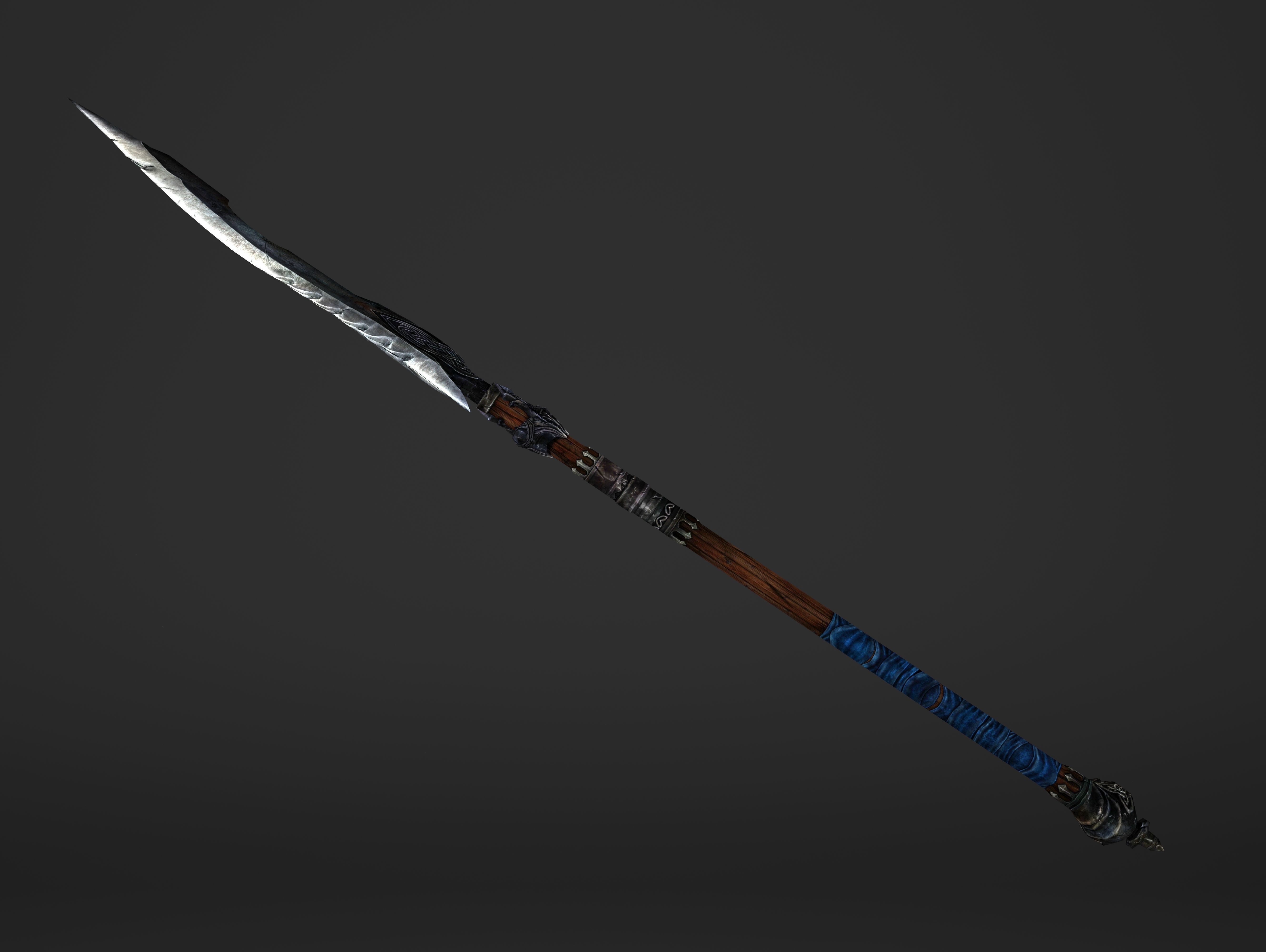 Saw Spear Head Low-poly 3D model_4