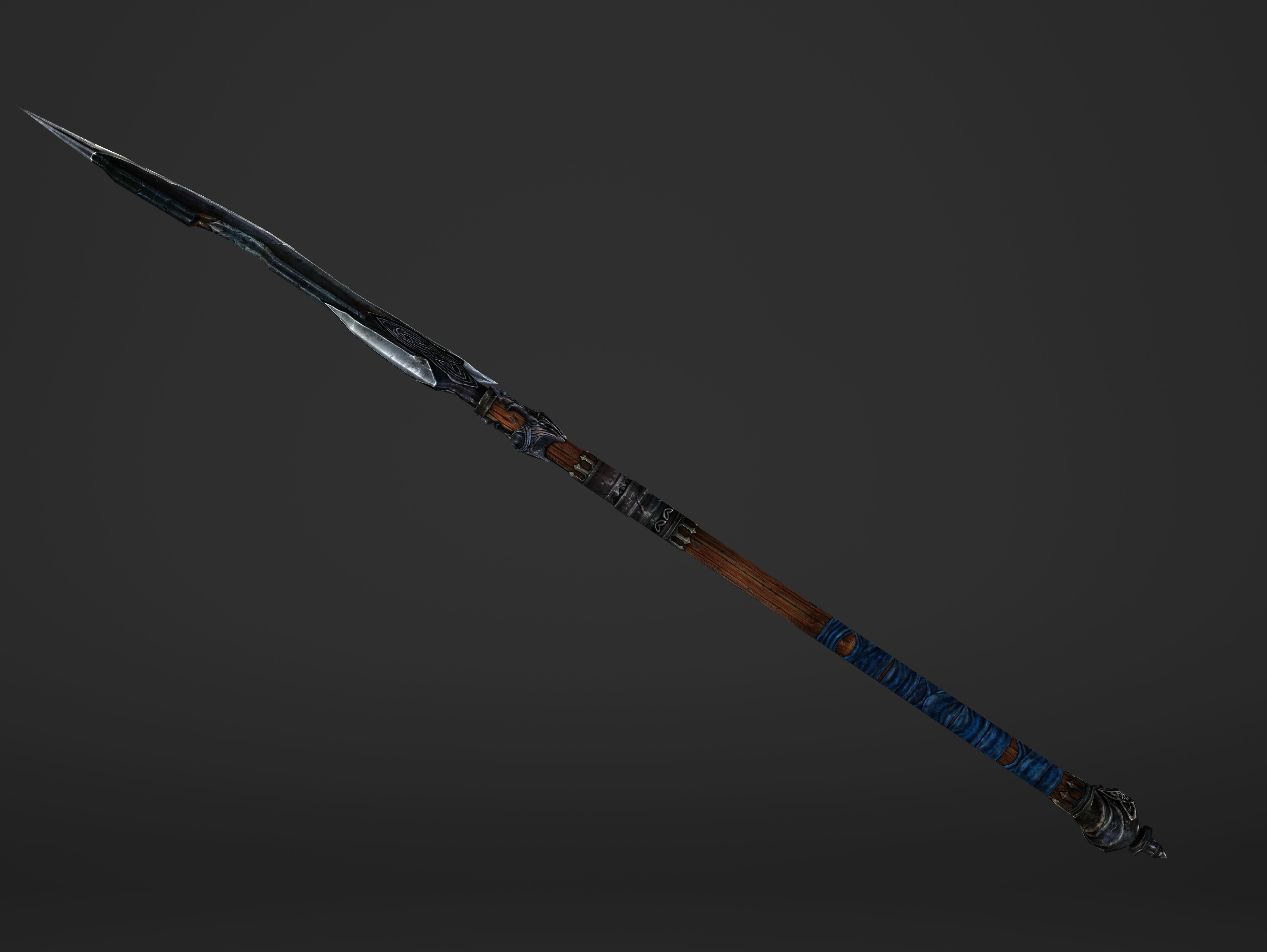 Saw Spear Head Low-poly 3D model_14